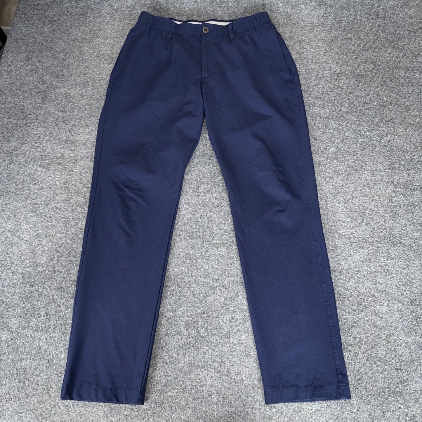 Under Armour Mens Golf Pants Navy Blue Flat Front Straight Leg 32x30 Casual