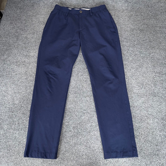 Under Armour Mens Golf Pants Navy Blue Flat Front Straight Leg 32x30 Casual