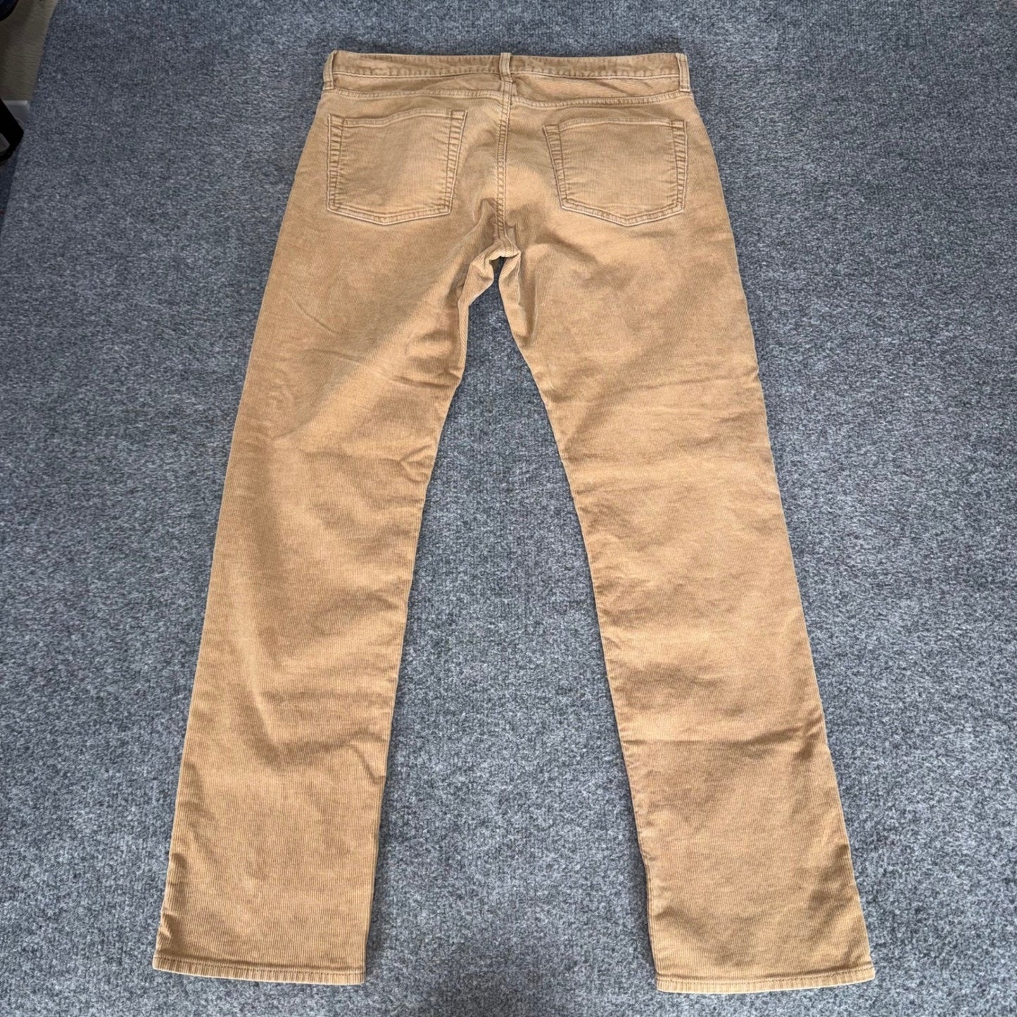 J.Crew 770 Straight Fit Corduroy Pants Mens 33x32 (34x31) Tan Brown Cotton