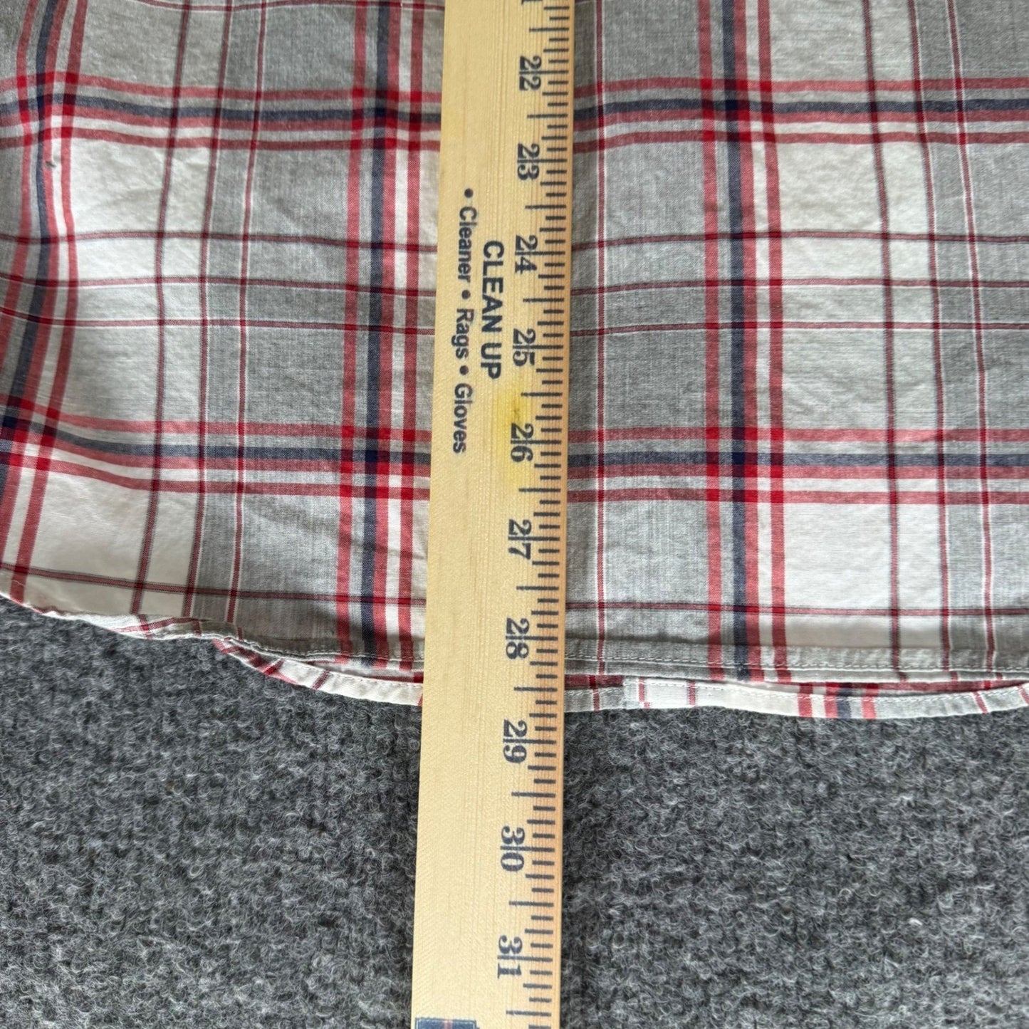 J.Crew Shirt Mens Small Gray Red Plaid Slim Fit Stretch Button Down Long Sleeve