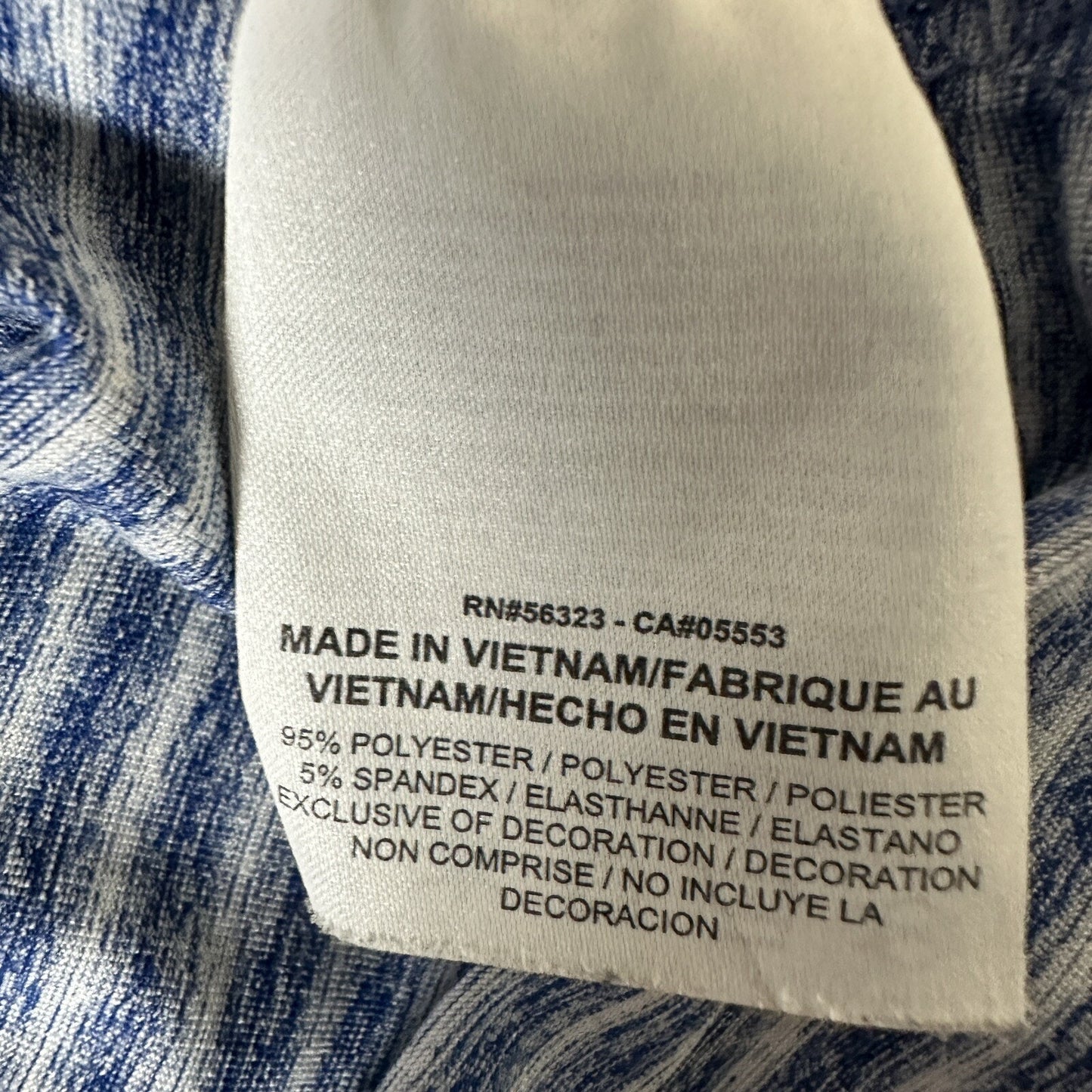 Nike Tiger Woods Shirt Mens XL Blue Striped Golf Polo Dri-Fit Performance Adult