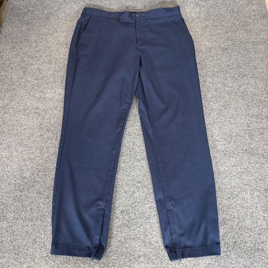 Mizzen+Main Pants Mens XL 36x30 Navy Blue Athletic Pants Joggers Ankle Split
