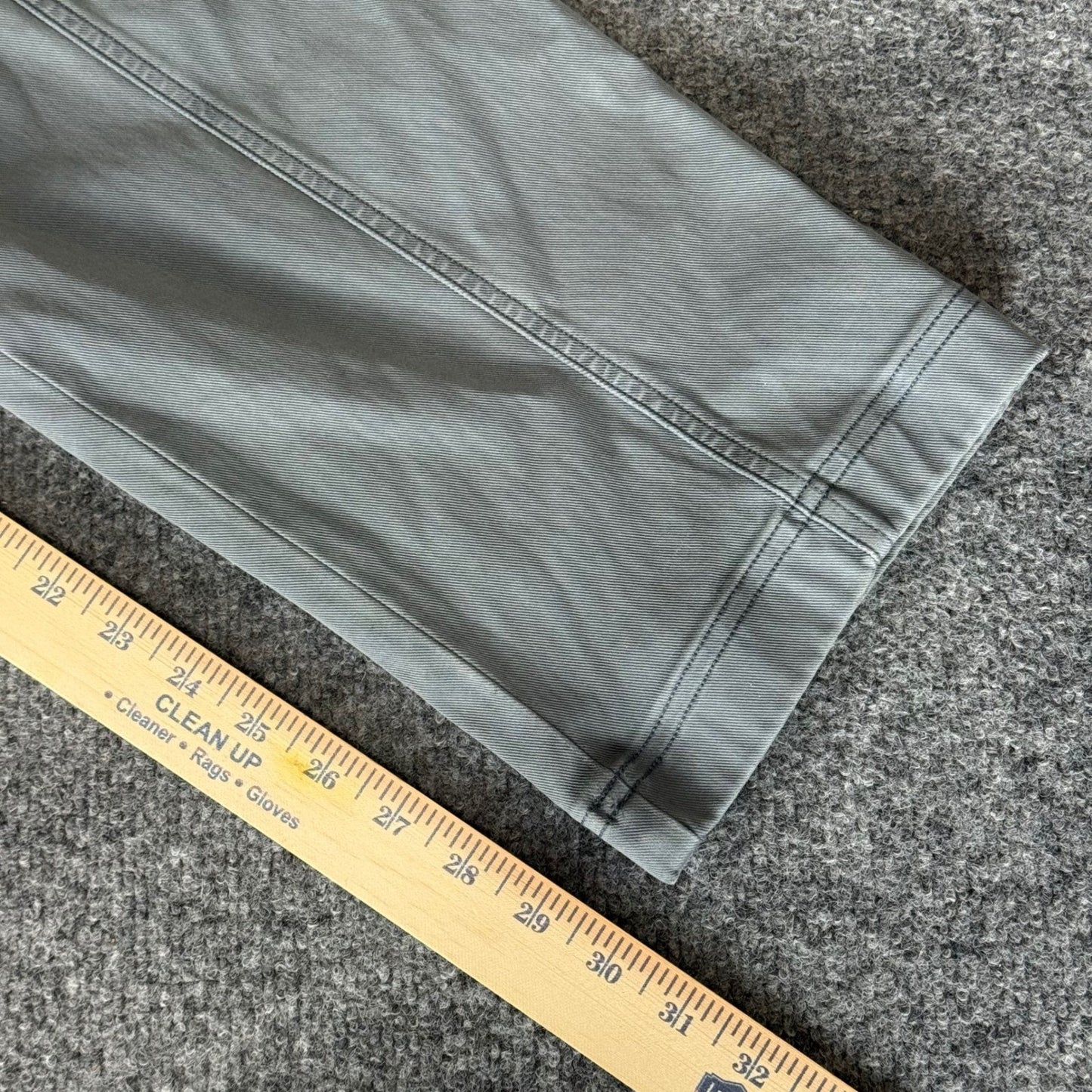 SPANX Stretch Twill Straight Leg Pants Womens 34x30 Green Casual Comfort Fit