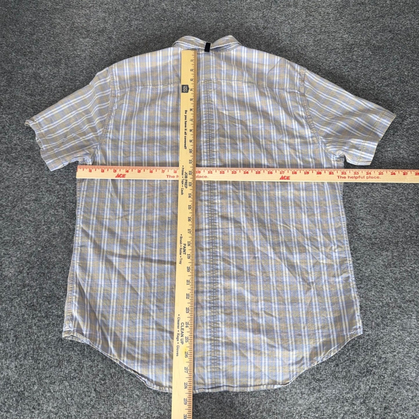 Rag & Bone Fit 2 Mens Large Blue Plaid Short Sleeve Button Down Shirt Casual