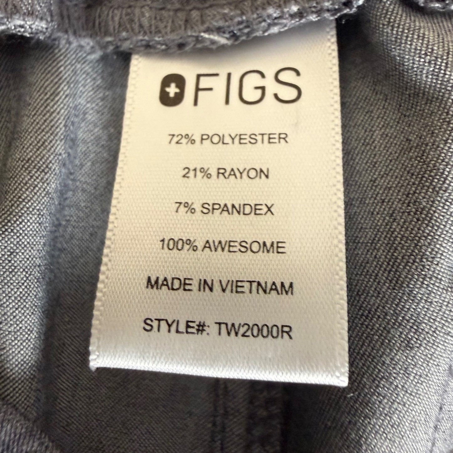 FIGS Womens Yola High Waisted Skinny Scrub Pants Small Gray Medical Healthcare