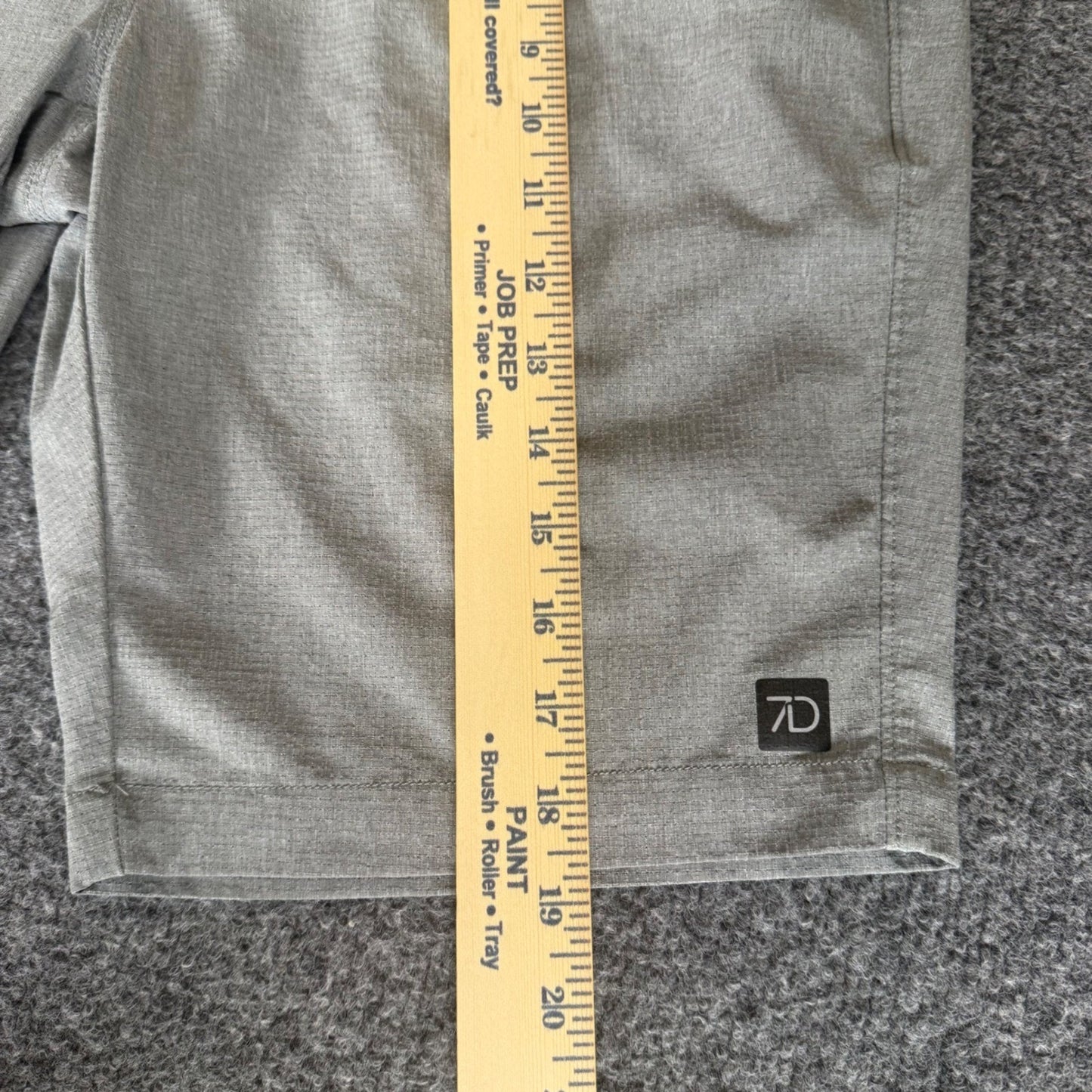 7 Diamonds Polymuse Performance Chino Shorts Mens 32 Grey Golf Activewear Casual