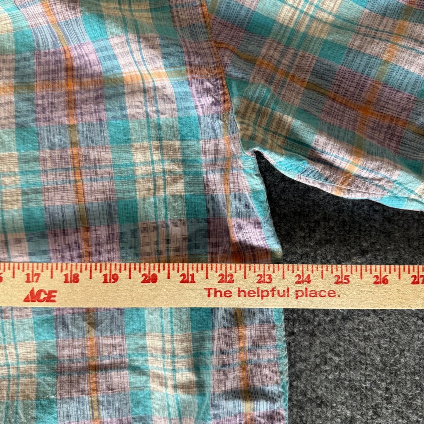 Roper Plaid Western Shirt Short Sleeve Button Up Pastel Summer Cowboy Mens Large
