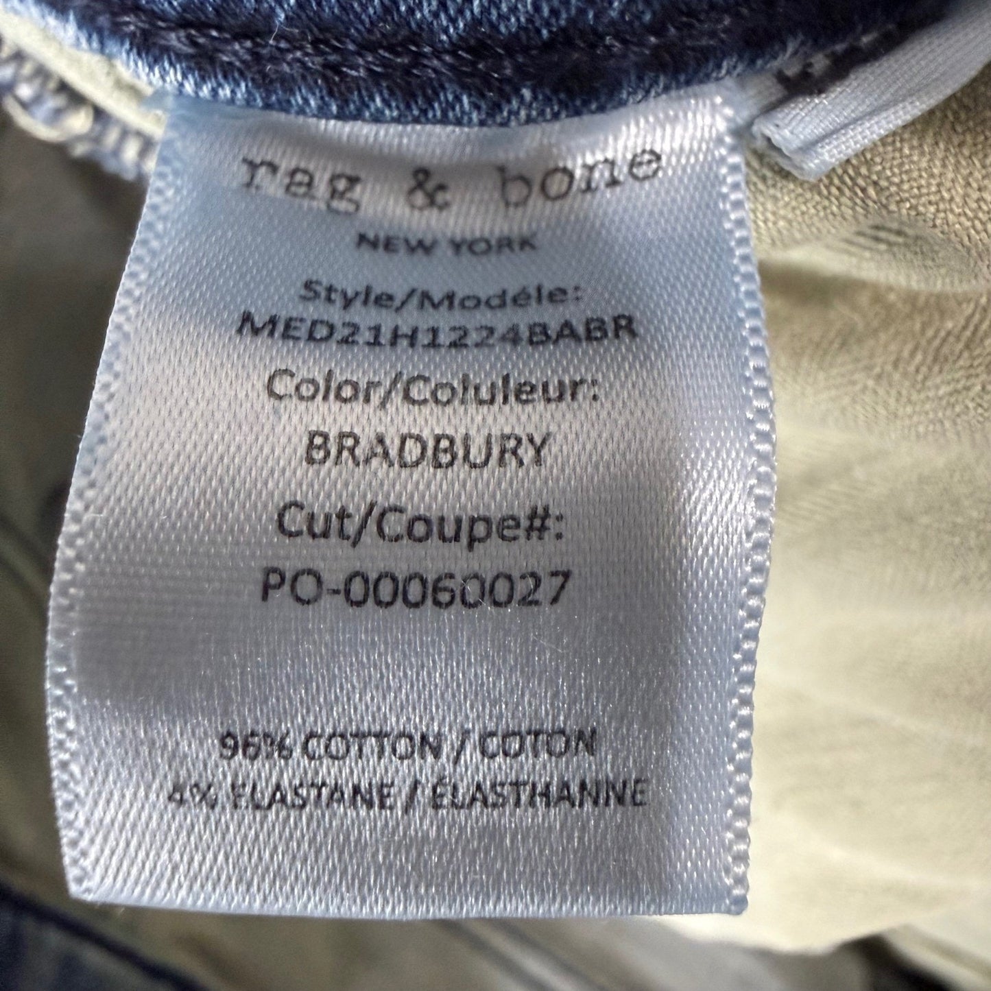 Rag Bone Fit 1 Skinny Jeans Mens 33x32 (Fits 32x30) Blue Denim Streetwear Casual