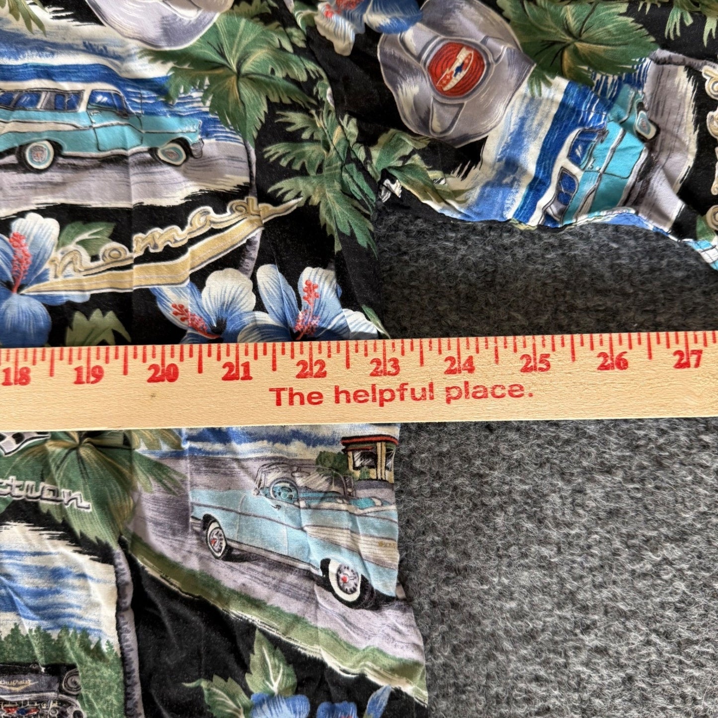 Reyn Spooner Hawaiian Shirt Mens XL Cars Floral Aloha Camp Casual