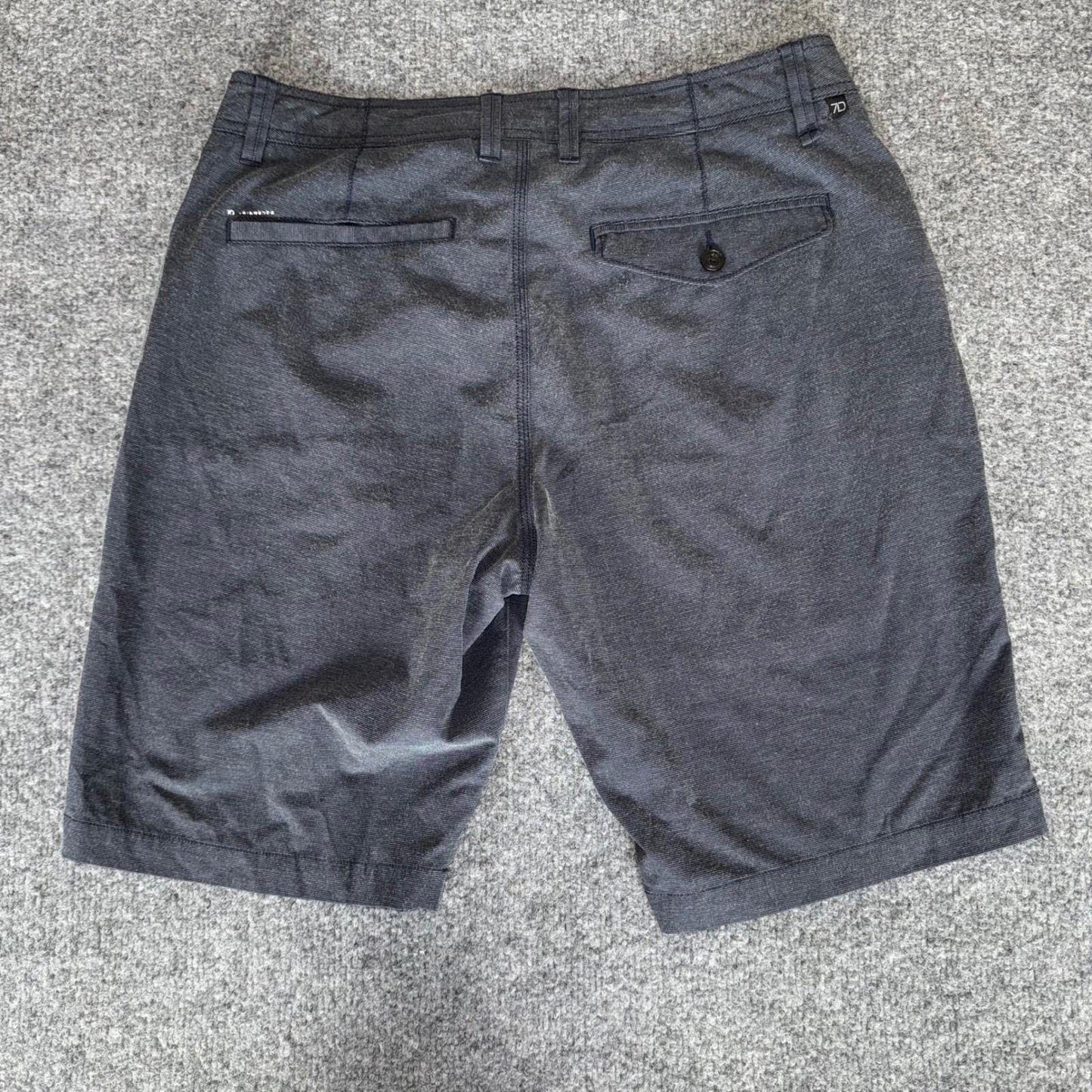 7 Diamonds Intertidal Performance Shorts Mens 32 Gray Casual Athletic Stretch