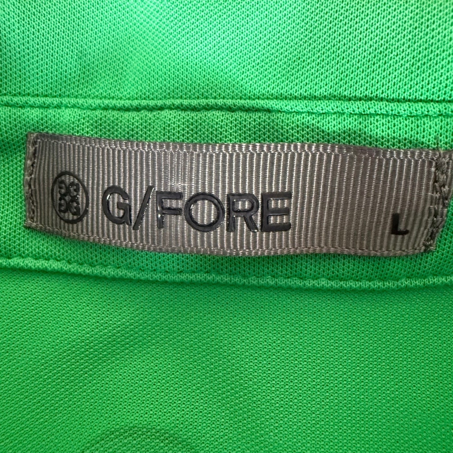 G/FORE Men Large Short Sleeve Golf Polo Shirt Green Performance Stretch Athletic
