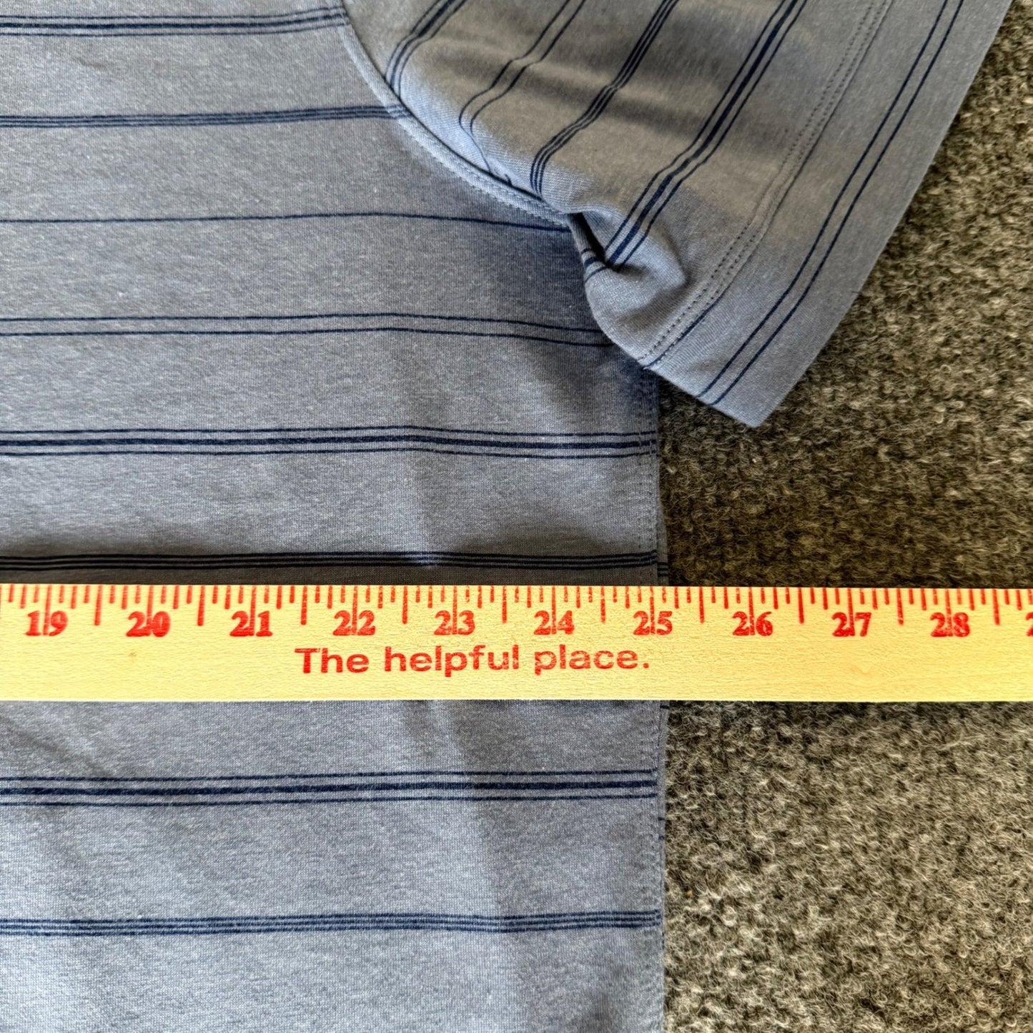 The Normal Brand Active Puremeso Shirt Mens XXL Blue Striped Short Sleeve Soft