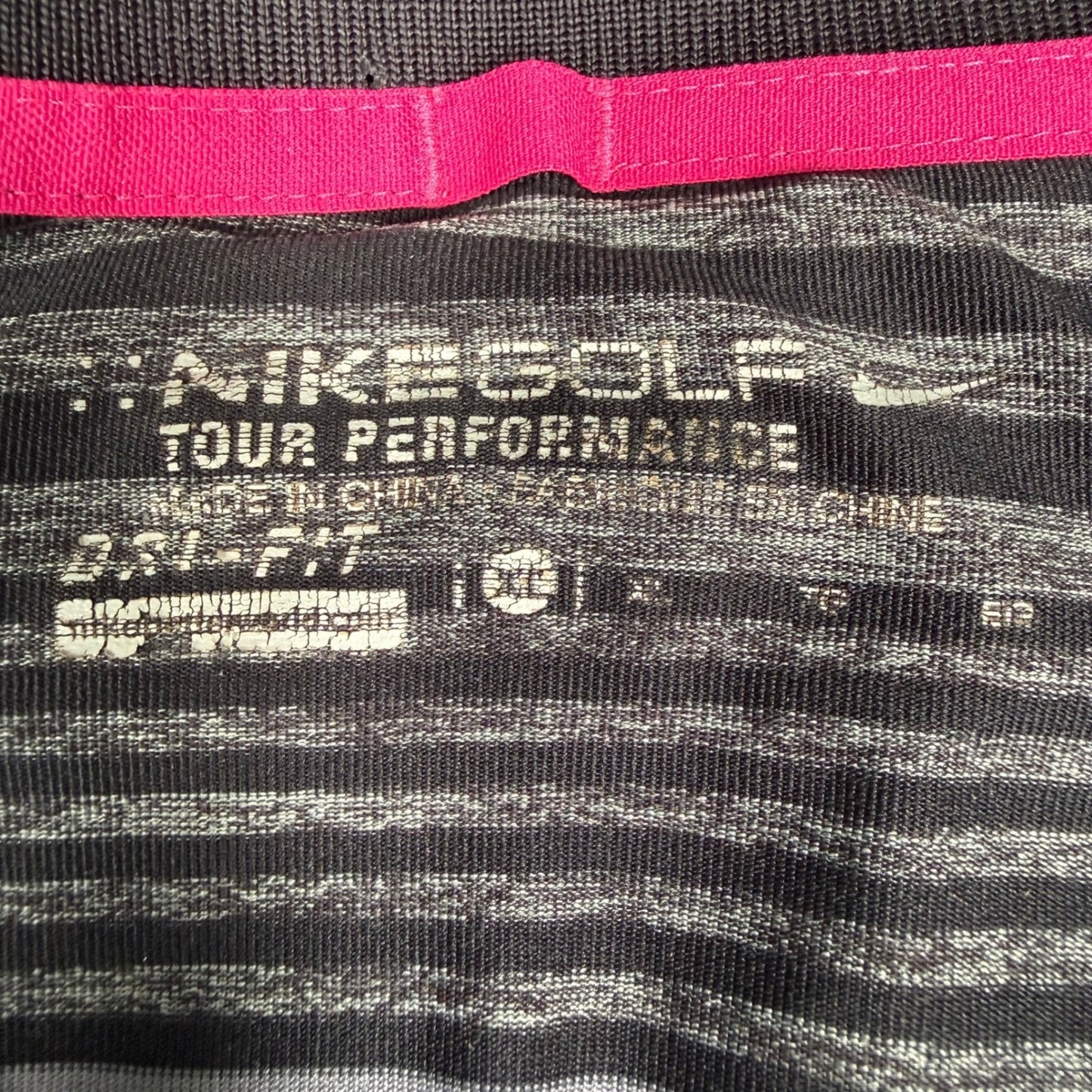 Nike Golf Tour Performance Polo Shirt Mens XL Dri-FIT Striped Short Sleeve Golf