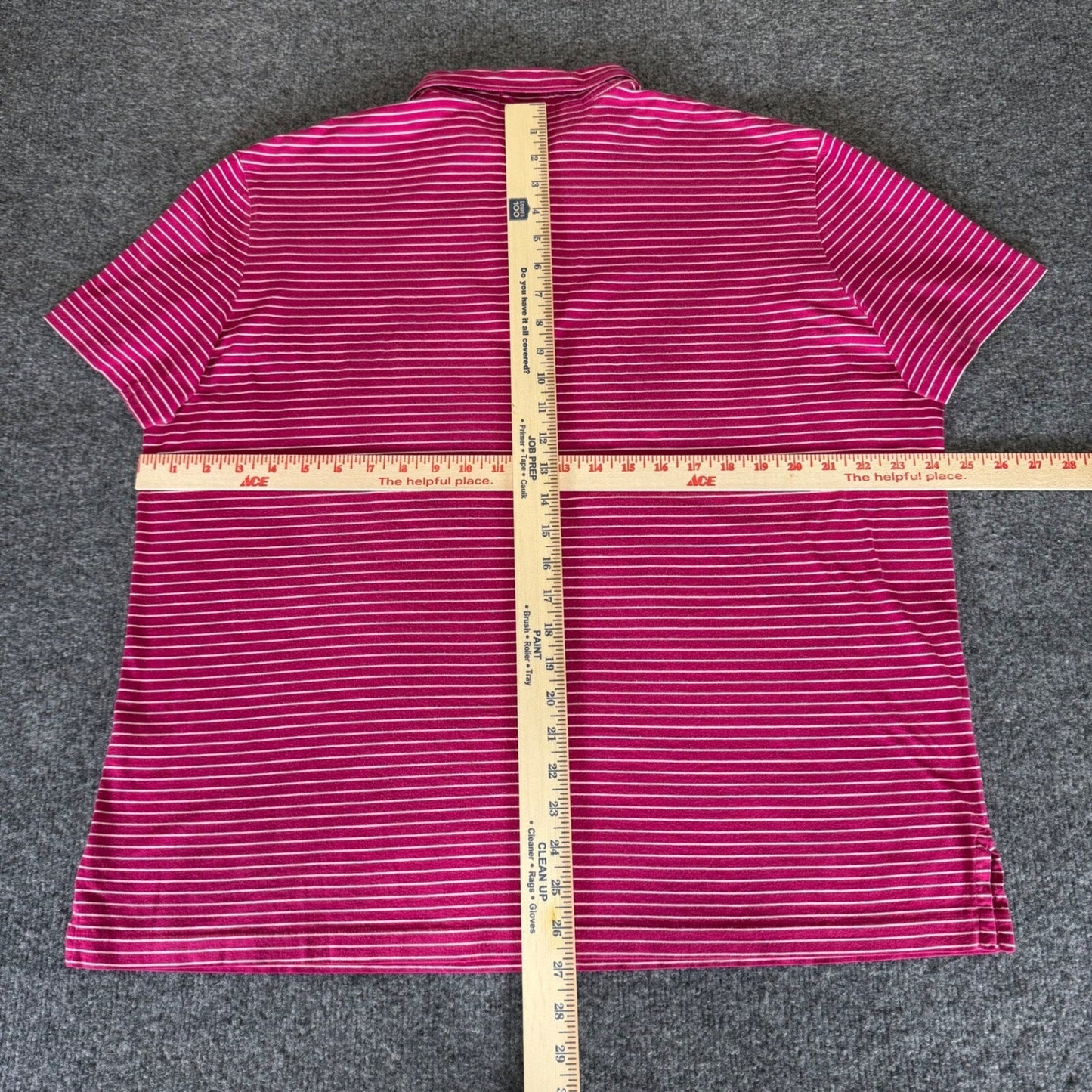 Polo Ralph Lauren Golf Shirt Pink Striped Pima Cotton XL Casual Mens Polo
