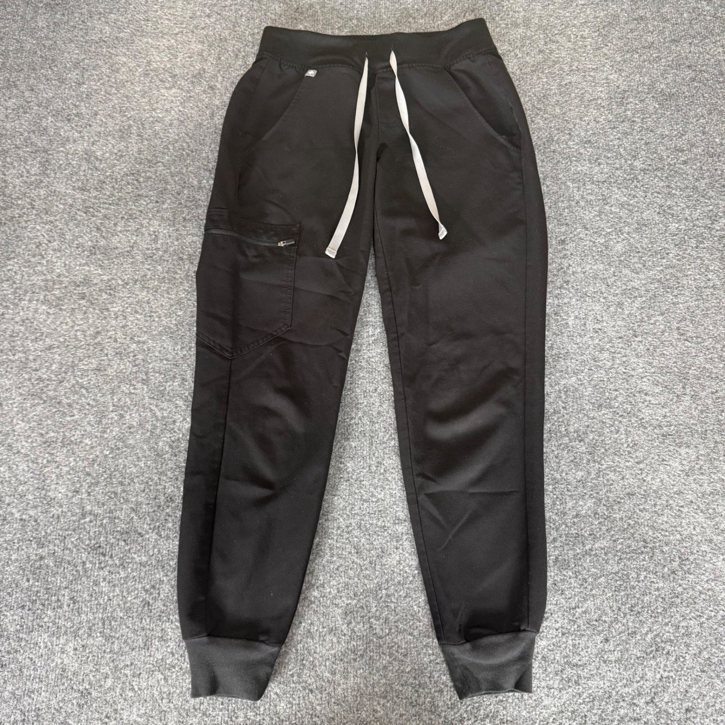 FIGS Zamora Jogger Scrub Pants Black XXS Petite Medical Stretch Uniform Nurse