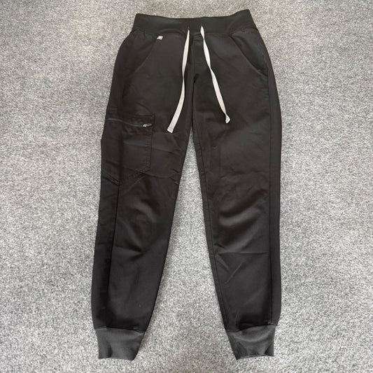 FIGS Zamora Jogger Scrub Pants Black XXS Petite Medical Stretch Uniform Nurse