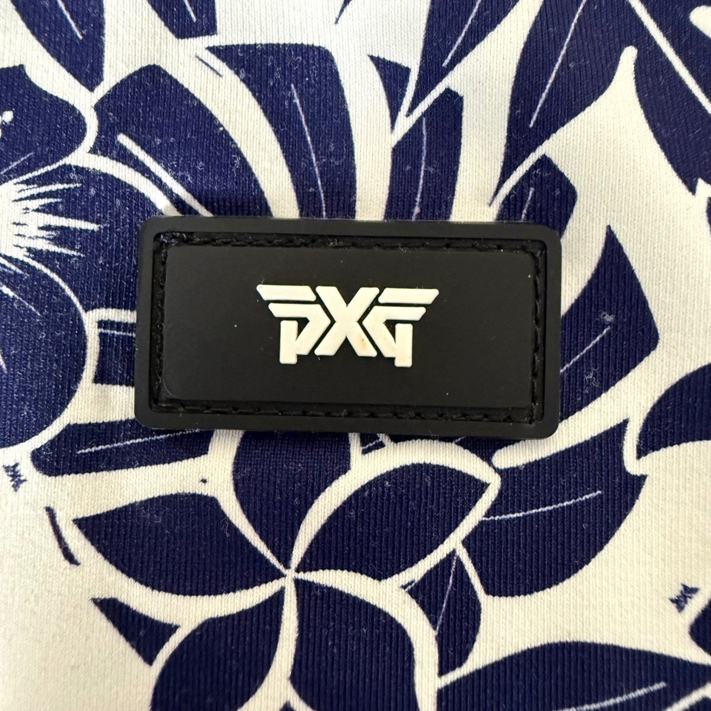 PXG Parsons Xtreme Golf Mens 2XL Floral Hibiscus Polo Shirt Navy Golf Stretch