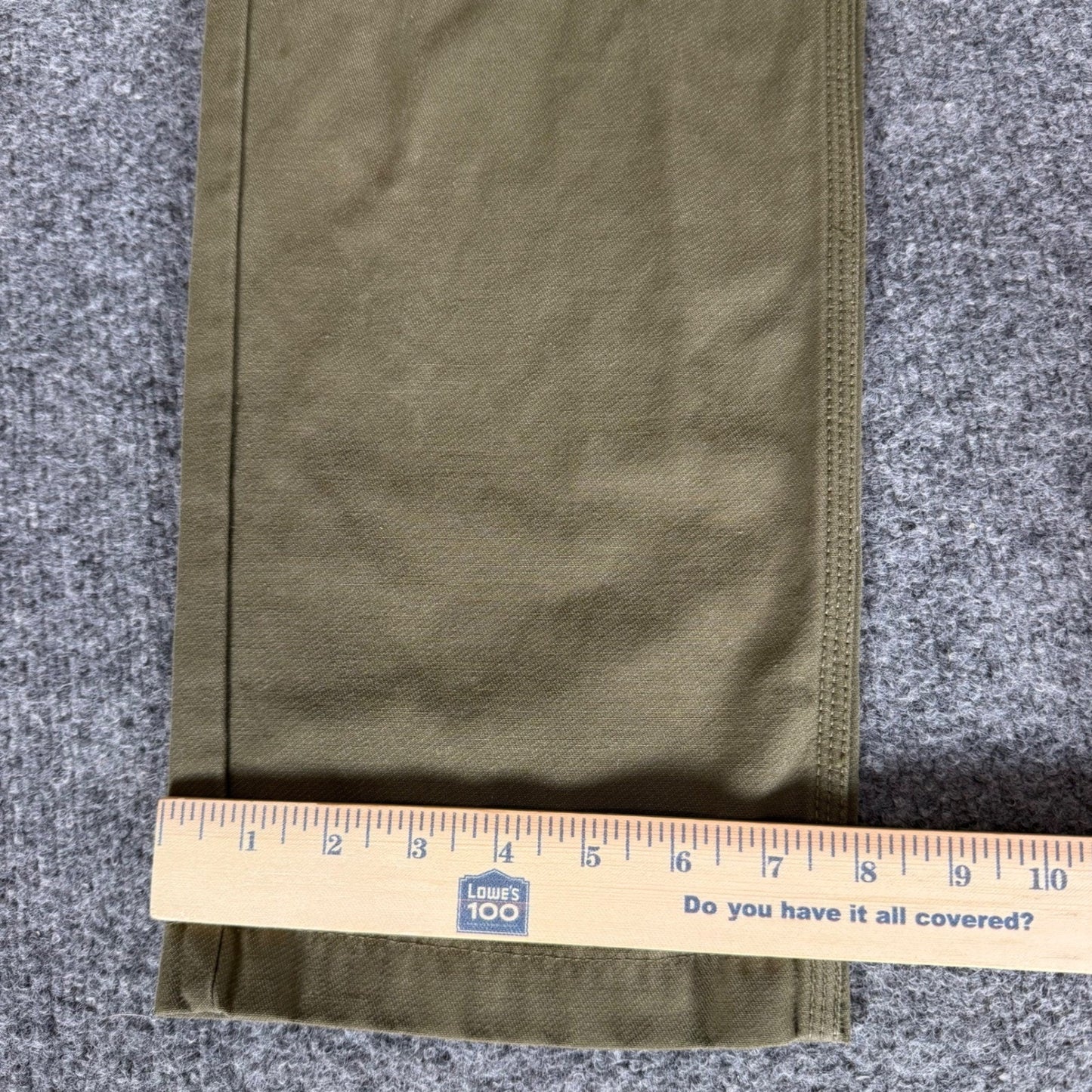 Vans Chino Pants Mens 32x29 Olive Green Skate Casual Straight Leg Cotton Stretch