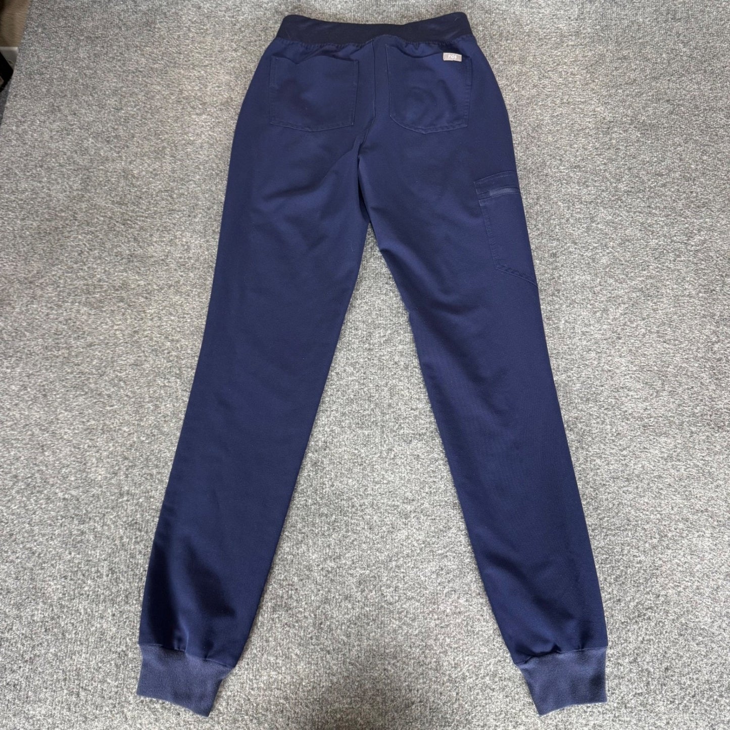 FIGS Zamora Jogger Scrub Pants Womens XXS Tall Navy Blue Stretch Medical Uniform
