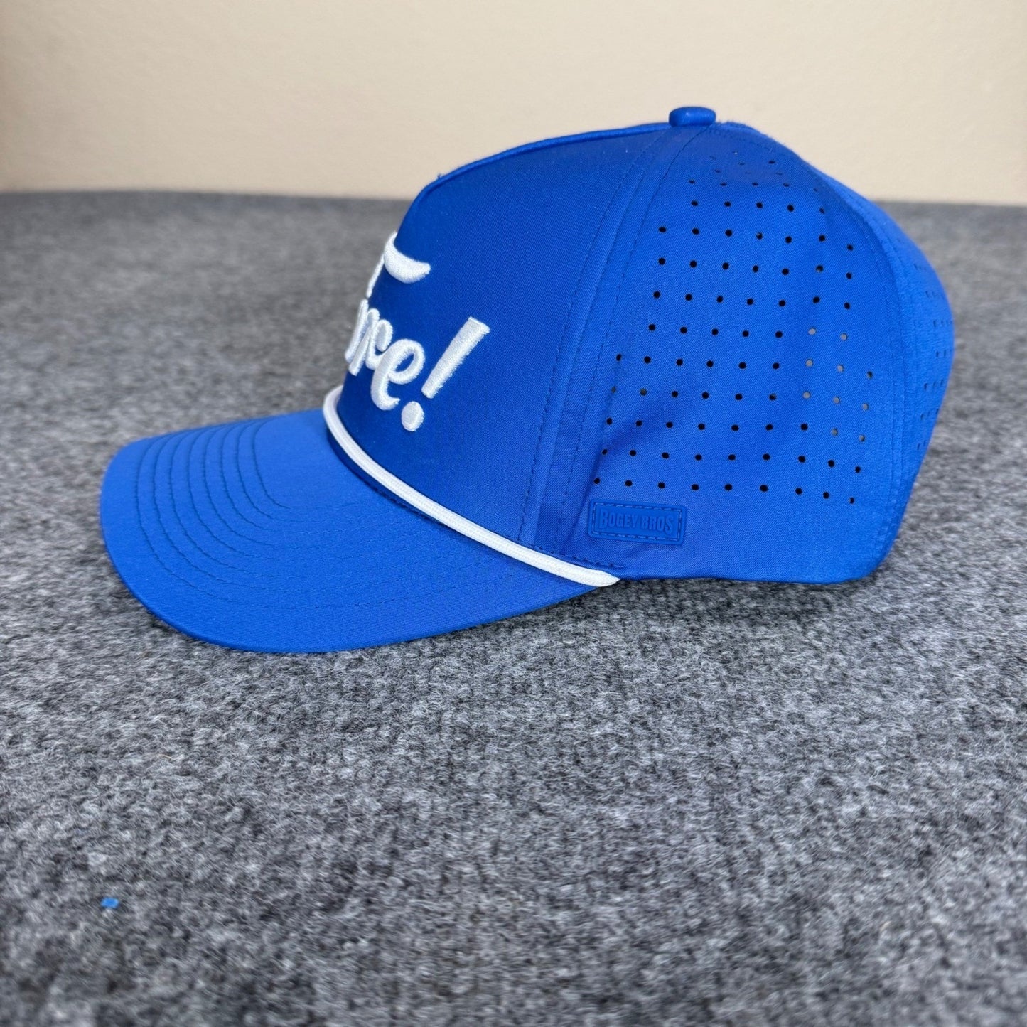Bogey Bros Golf Fore Rope Hat Blue Snapback Perforated Performance Cap Athletic