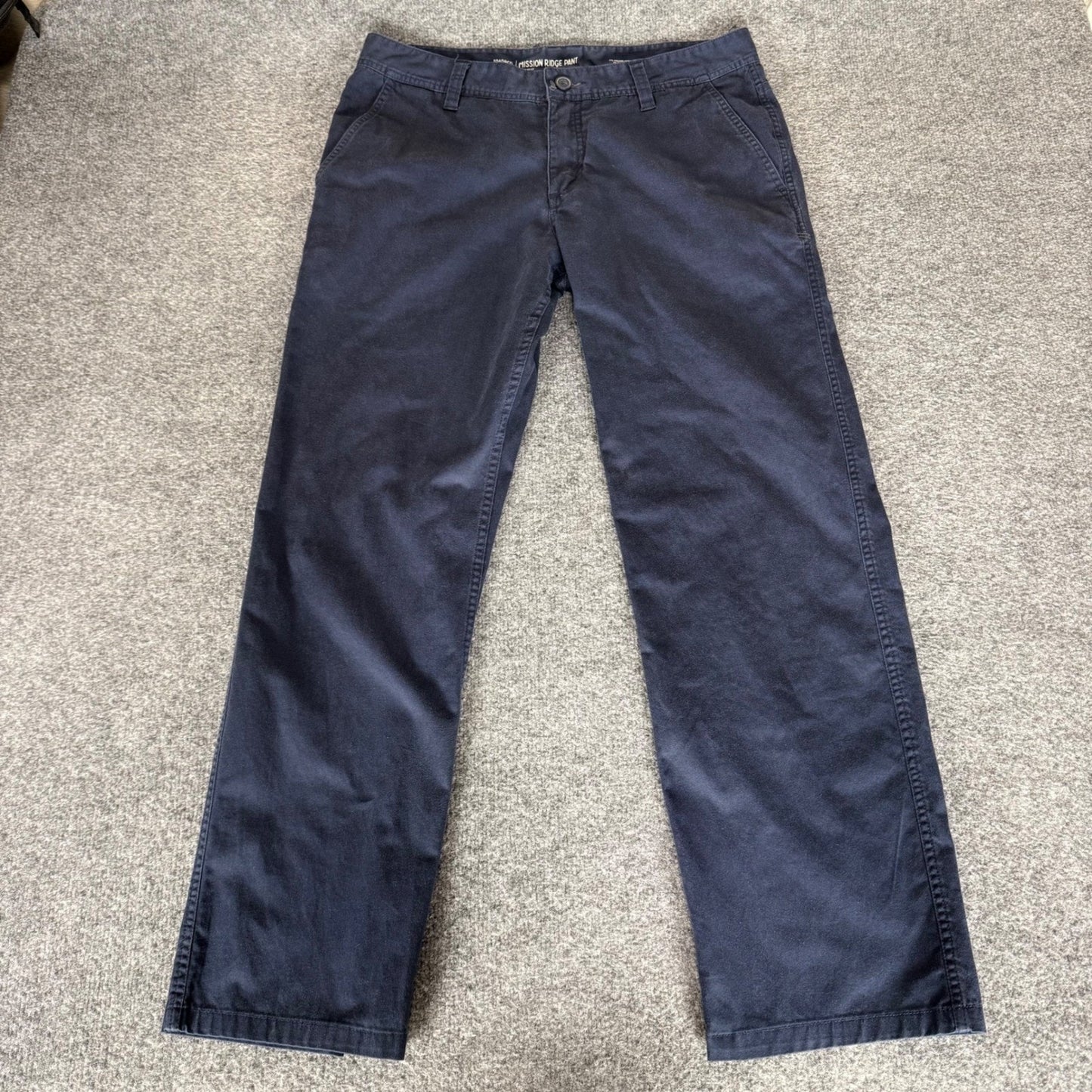 Toad&Co Mission Ridge Mens Pants 34x32 Navy Blue Stretch Casual Outdoor Travel