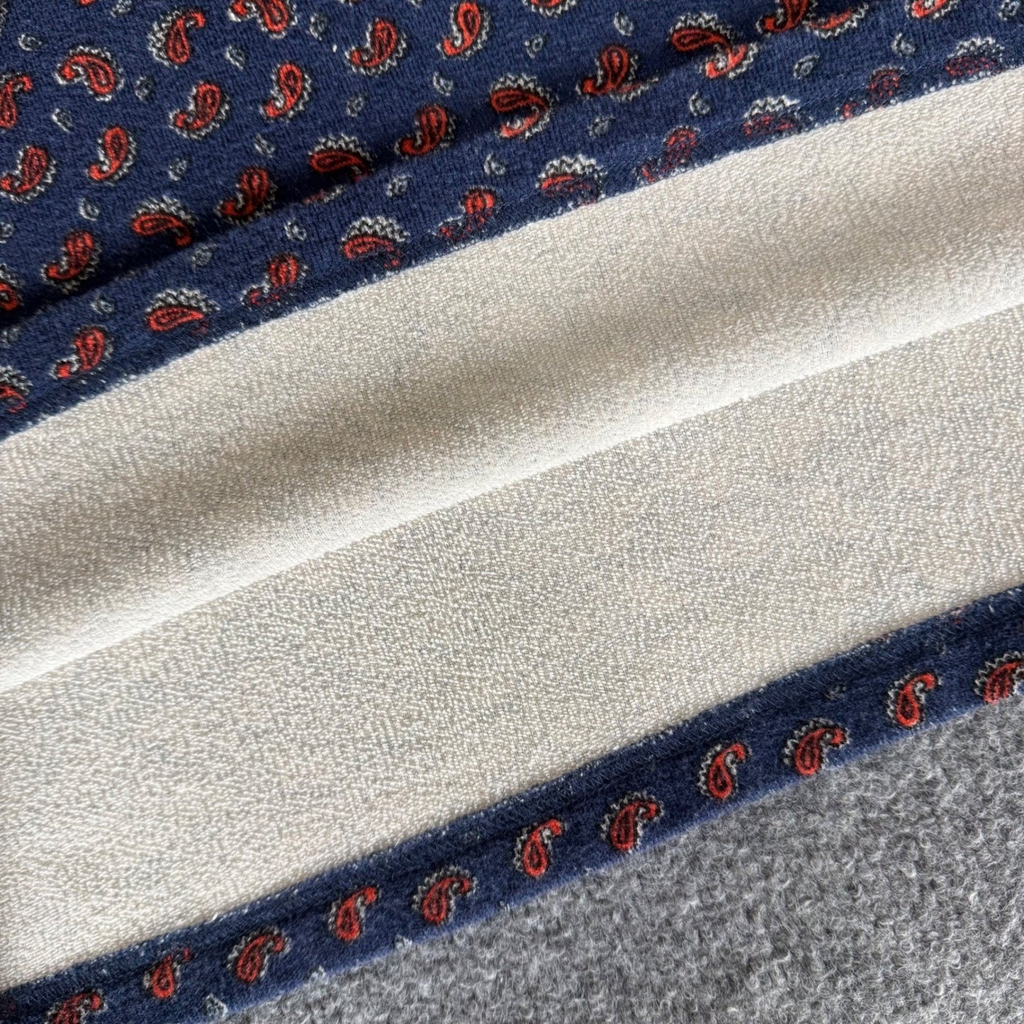 J Crew Terry Cloth Polo Shirt Mens L Paisley Raglan Sleeve Retro Resort Vacation