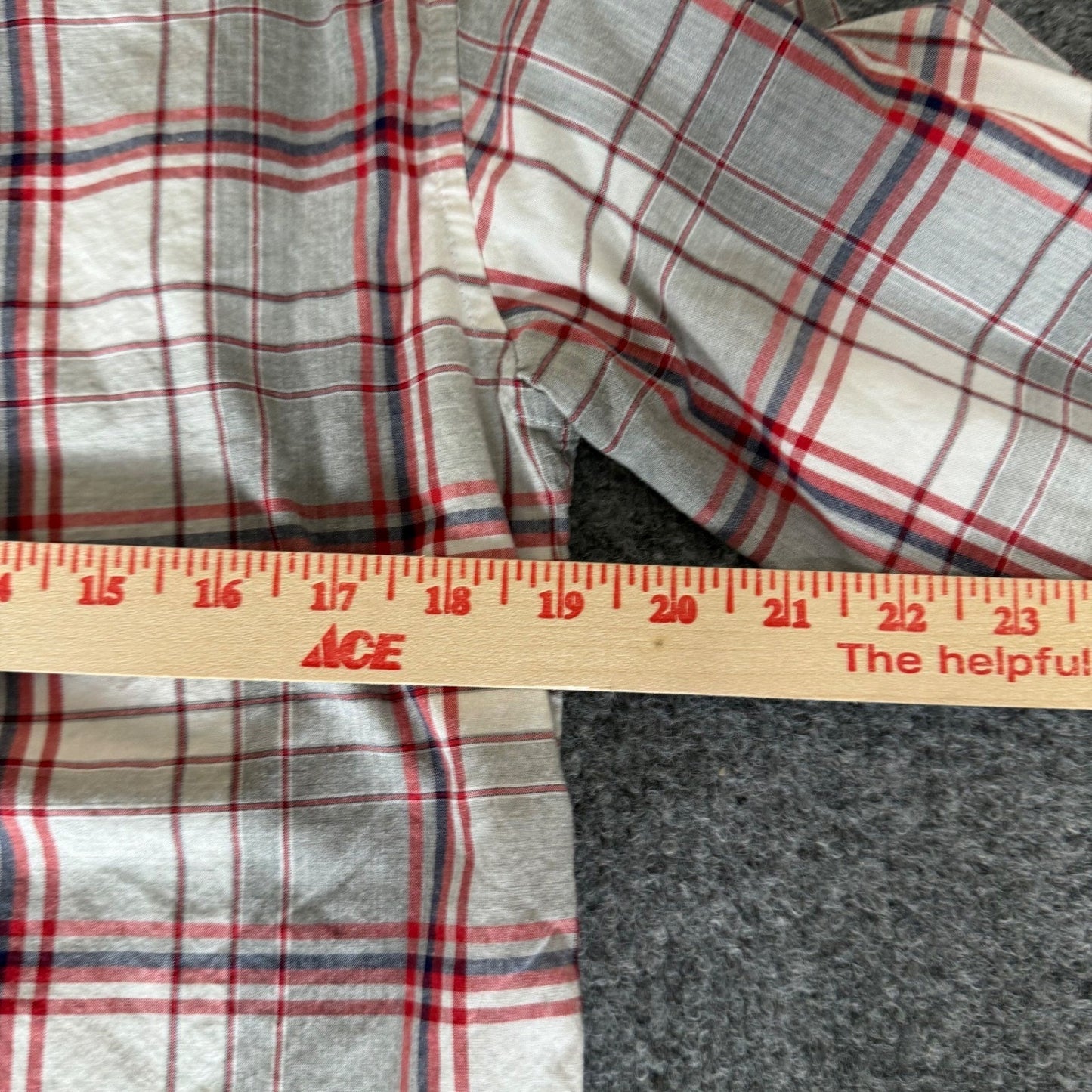 J.Crew Shirt Mens Small Gray Red Plaid Slim Fit Stretch Button Down Long Sleeve