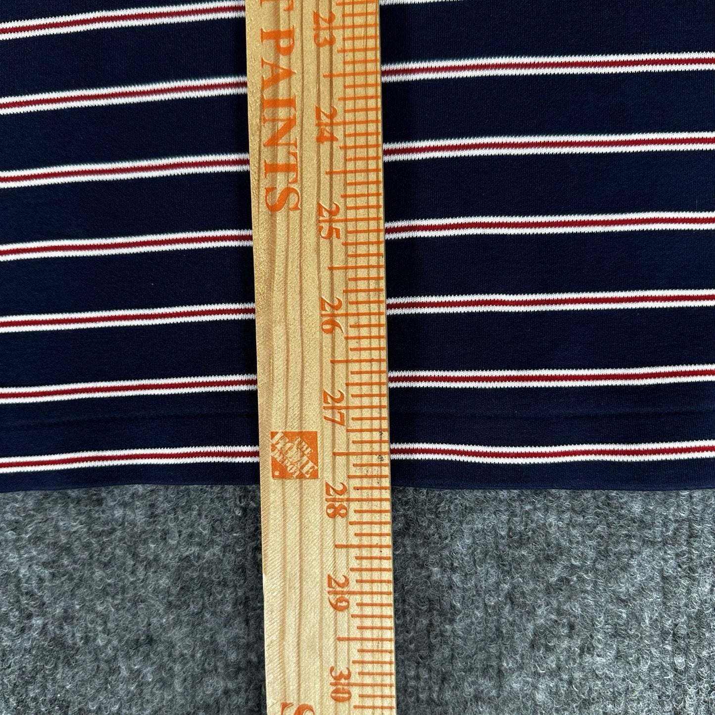 Ralph Lauren Polo Shirt Men's XL Navy Blue Red Striped Flesh Pony Short Sleeve