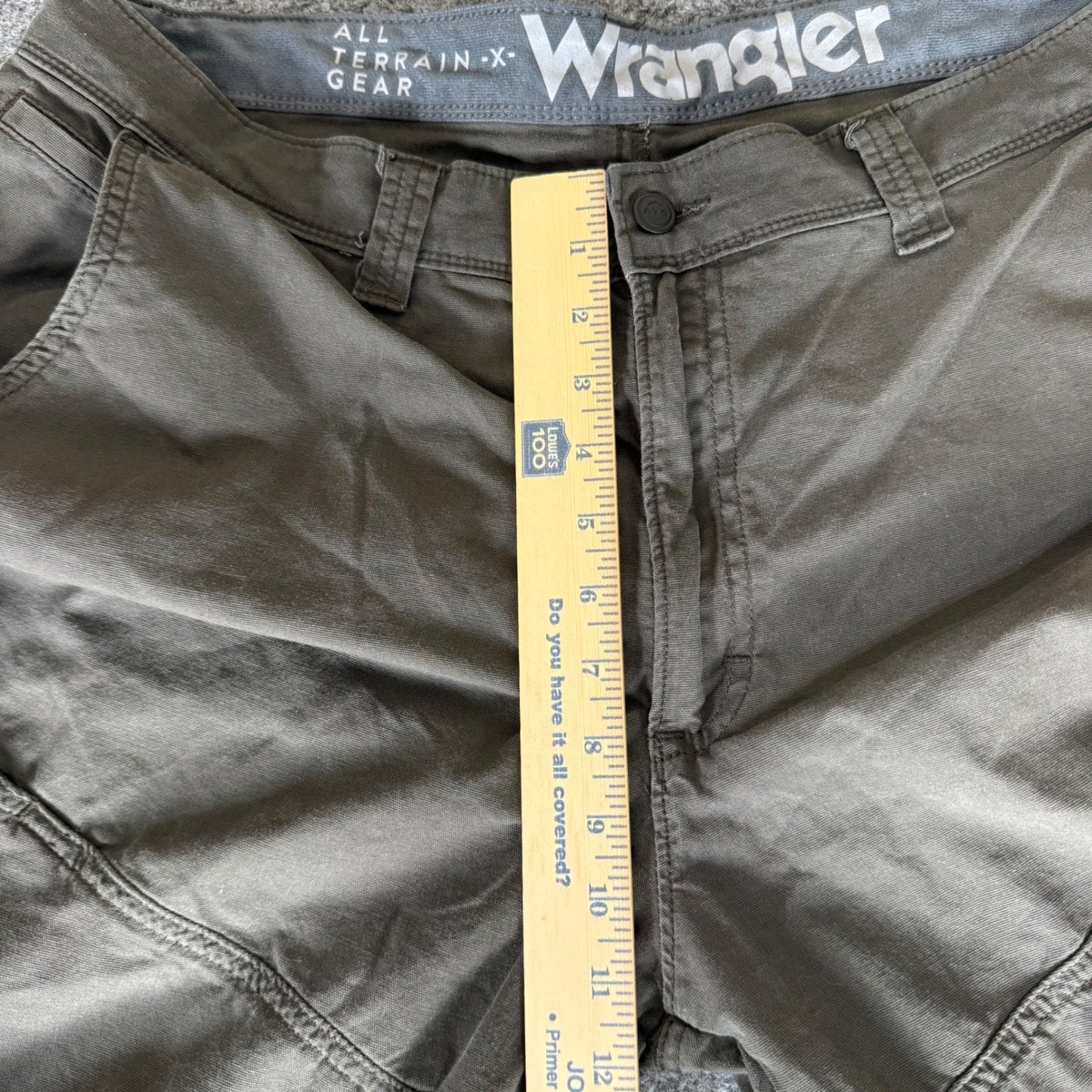 Wrangler ATG All Terrain Gear Mens 38x32 (Fits 38x30) Olive Outdoor Pants Hiking