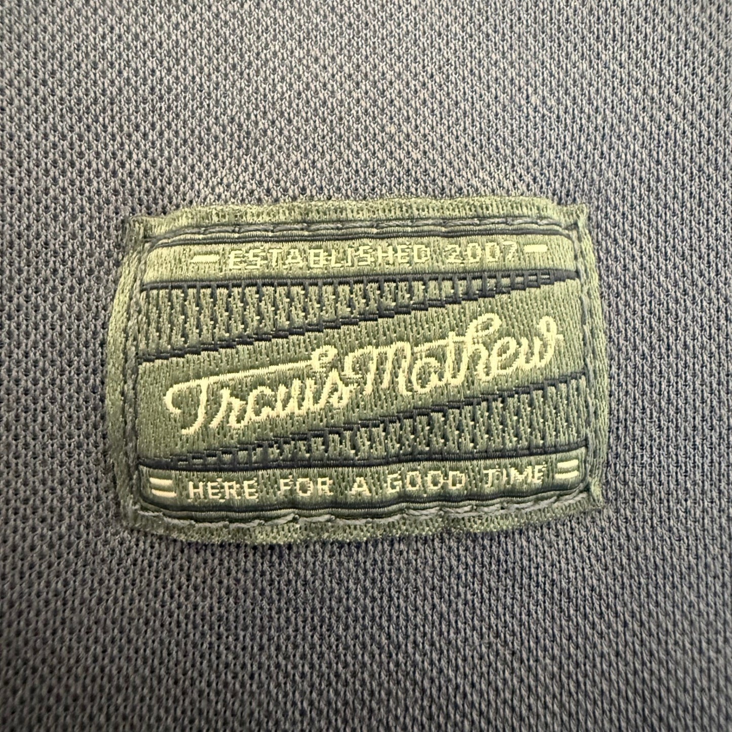 Travis Mathew Polo Shirt Mens XL Blue Pima Cotton Short Sleeve Golf Stretch Soft