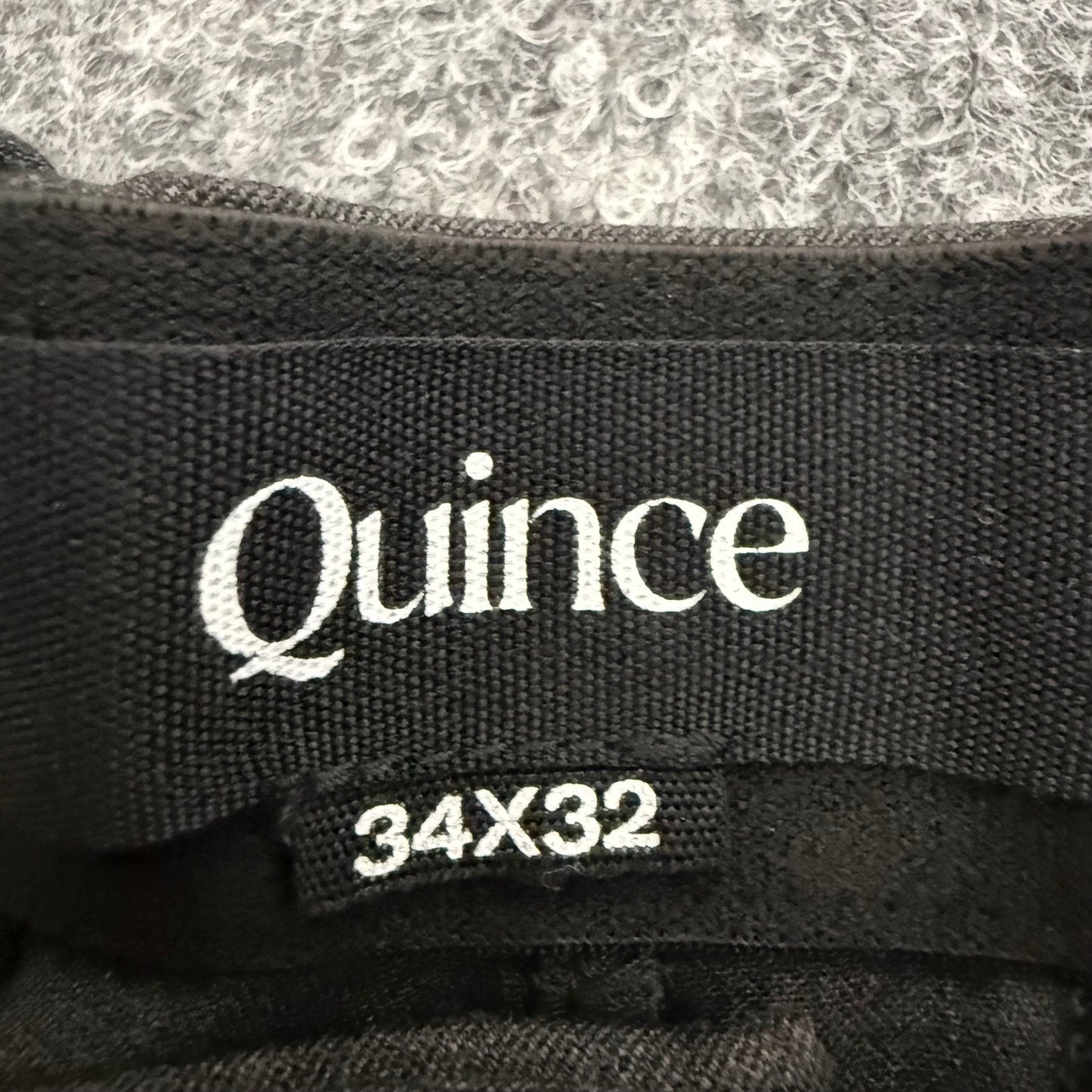 Quince Ultra Stretch 24/7 Smart Chinos Gray 34x32 Athletic Tapered Office Pants