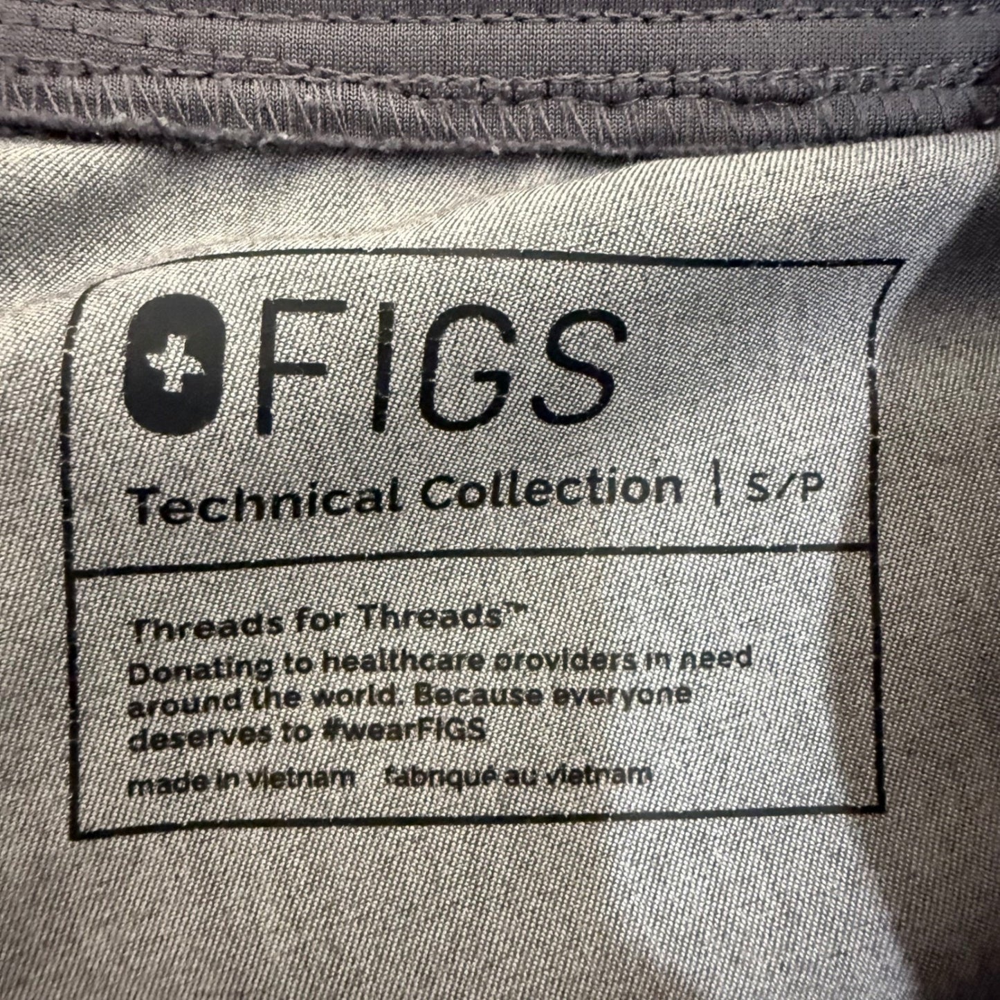FIGS Zamora Scrub Pants Jogger Womens Small Petite 30x26 Gray Nursing Medical