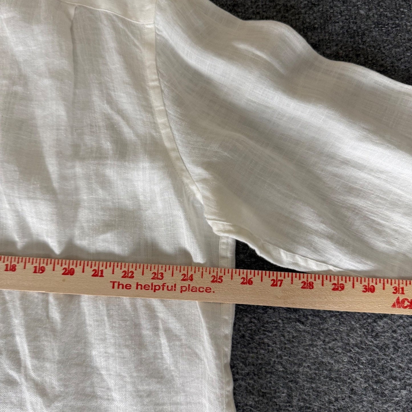 Jos A Bank Mens XL White 100% Linen Long Sleeve Button Up Shirt Casual Classic