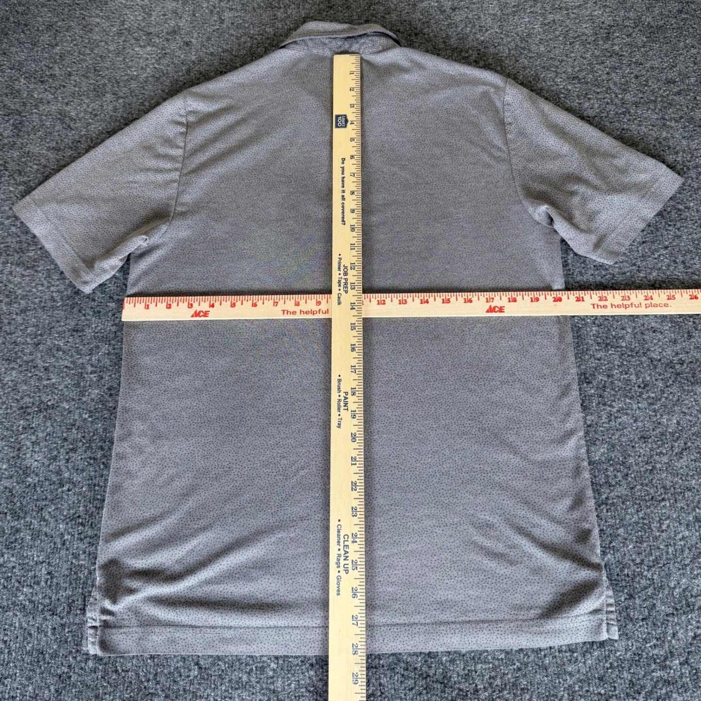 Travis Mathew Golf Polo Heather Gray Performance Casual Shirt Mens Medium