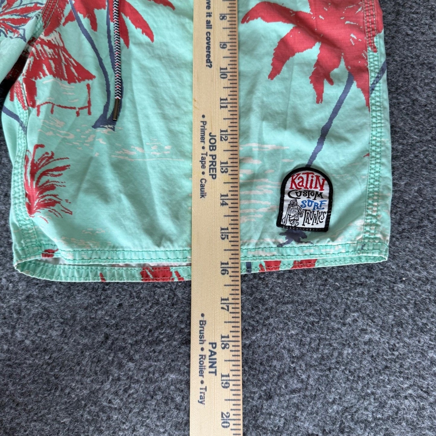 Katin Surf Trunks Mens 32 Palm Tree Swim Shorts Beach Casual Lightweight Summer