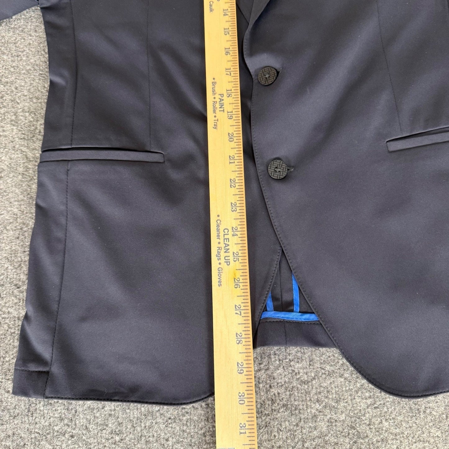 Twillory Blazer Suit Jacket Mens 40S Navy Blue Tailored Business Casual Travel