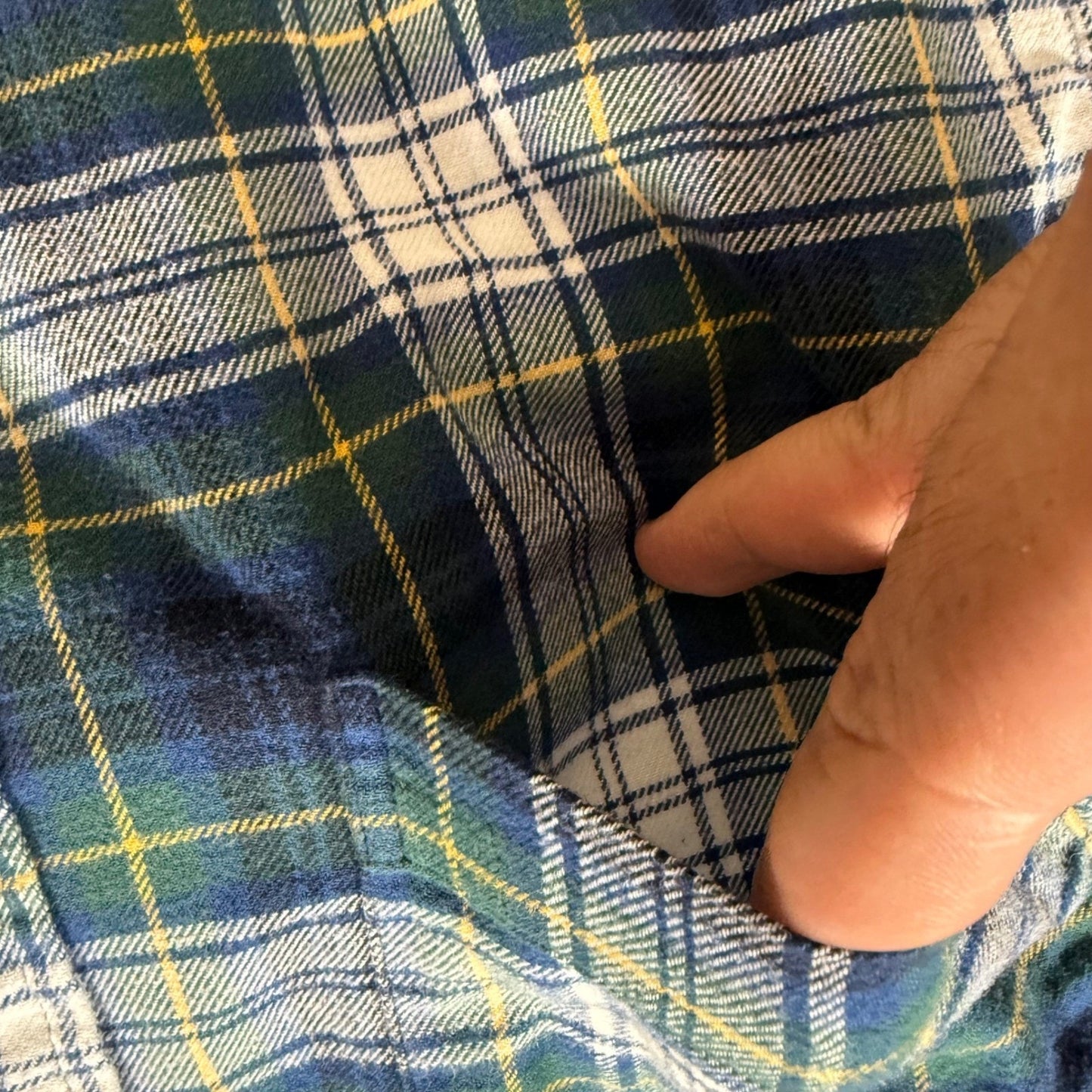 Brooks Brothers 1818 Regent Fit Plaid Flannel Shirt Mens Large Navy Green Cotton