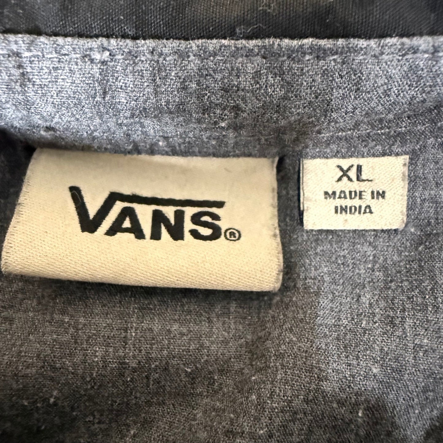 Vans Shirt Mens XL Short Sleeve Button Up Black AOP Skate Casual Streetwear