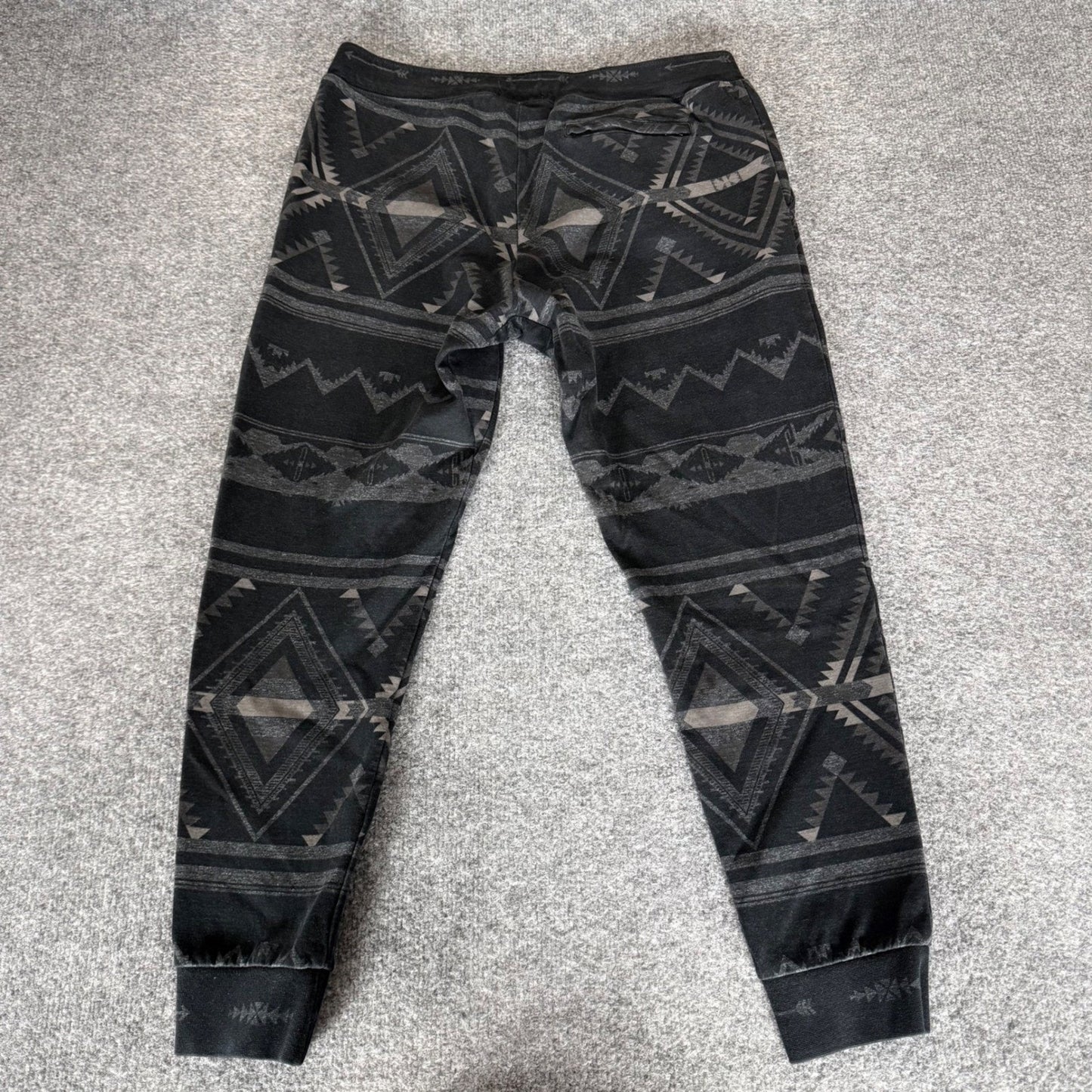 Polo Ralph Lauren Mens M Gray Aztec Southwestern Jogger Sweatpants Fleece Lounge