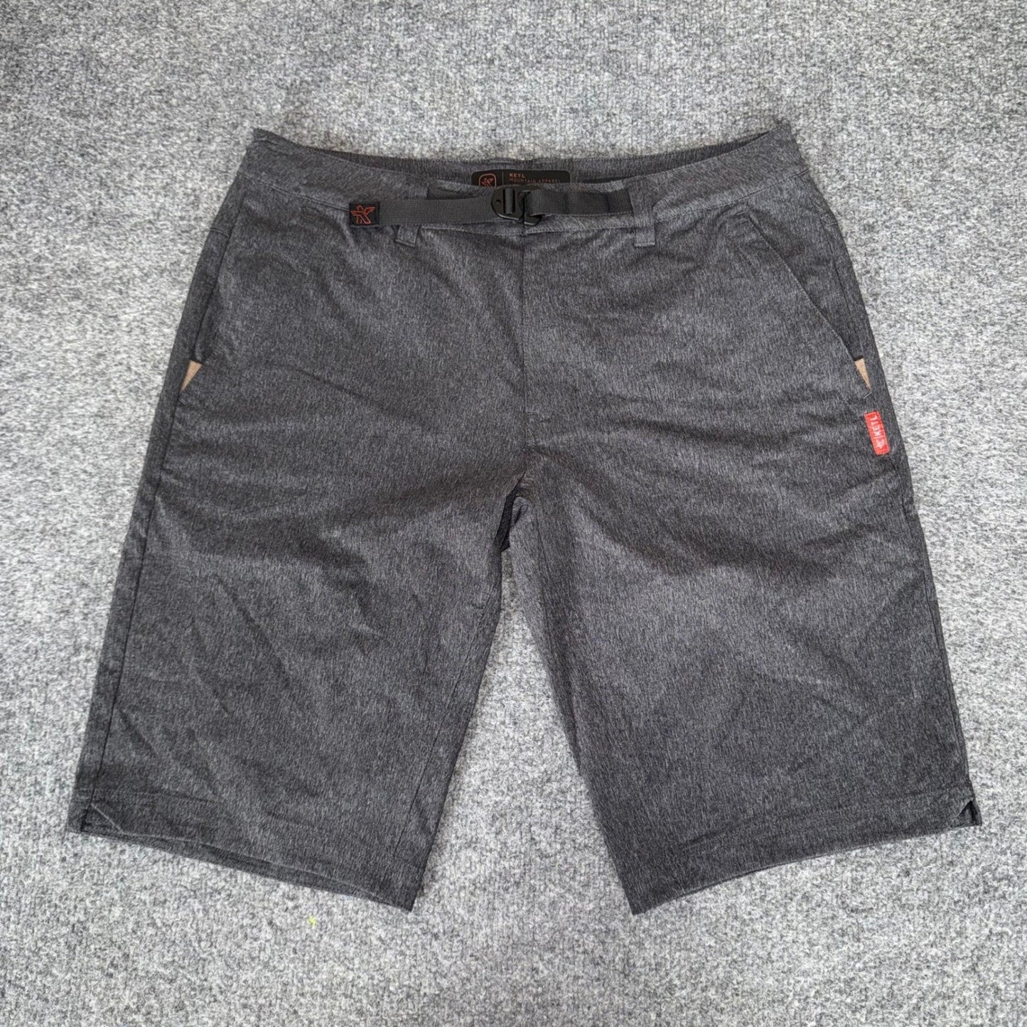 KETL Mountain Apparel Virtu Short Mens Medium Grey Hiking Trail Stretch Outdoor