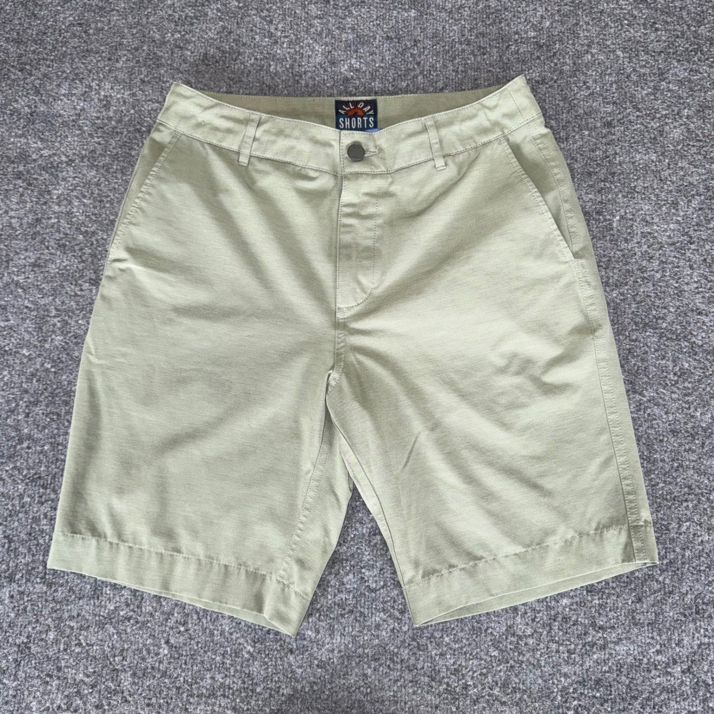 Faherty All Day Shorts Mens 30 Green Stretch Drawstring Coastal Beachwear Casual