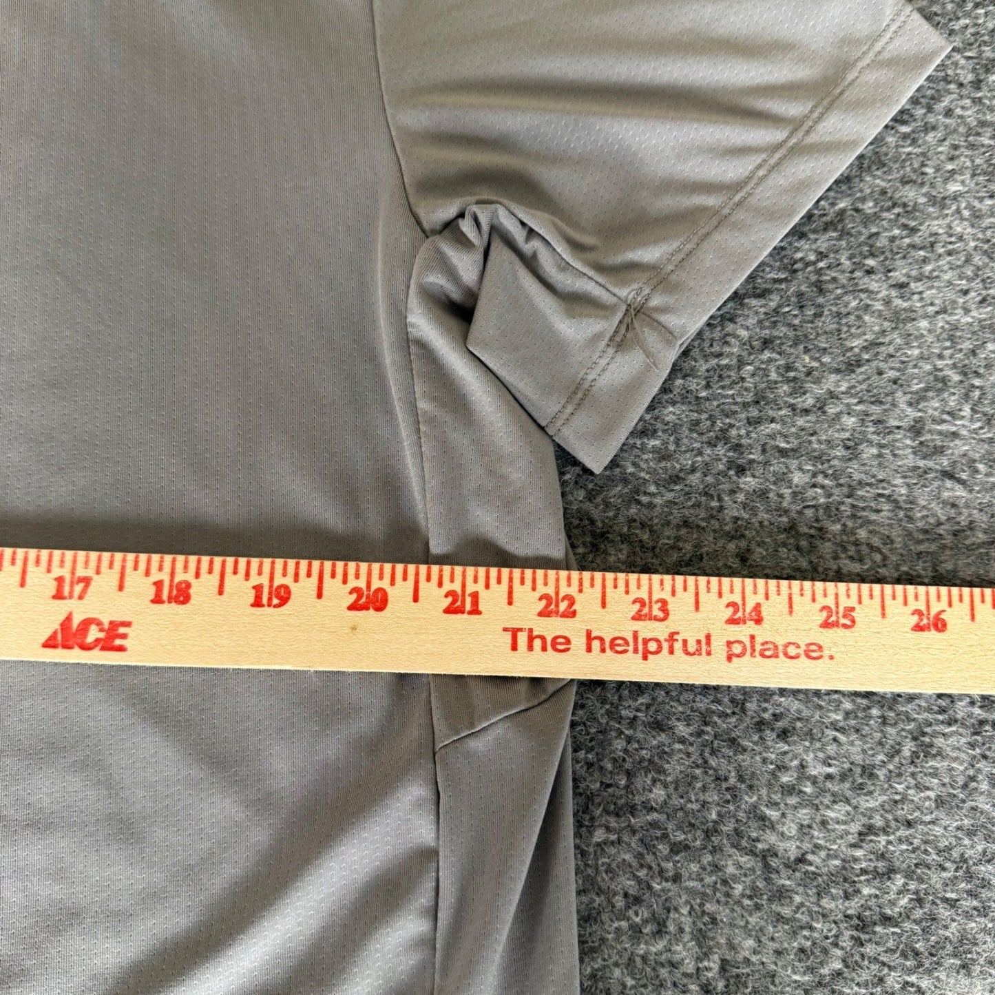 Barbell Polo Shirt Mens XL Gray Short Sleeve Performance Athleisure Golf Stretch