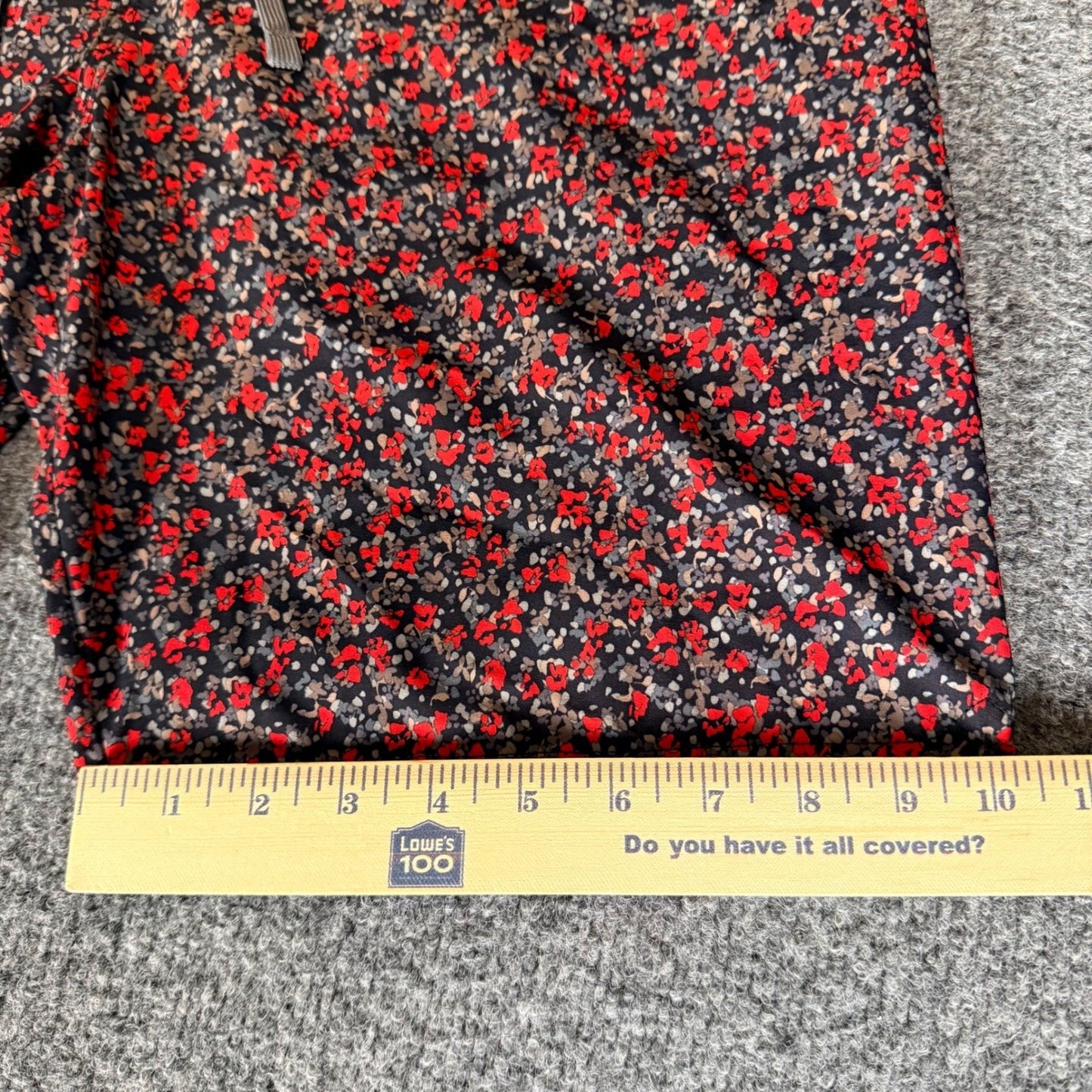prAna Fenton Boardshorts Mens 32 Red Black Floral Surf Swim Beachwear Drawstring