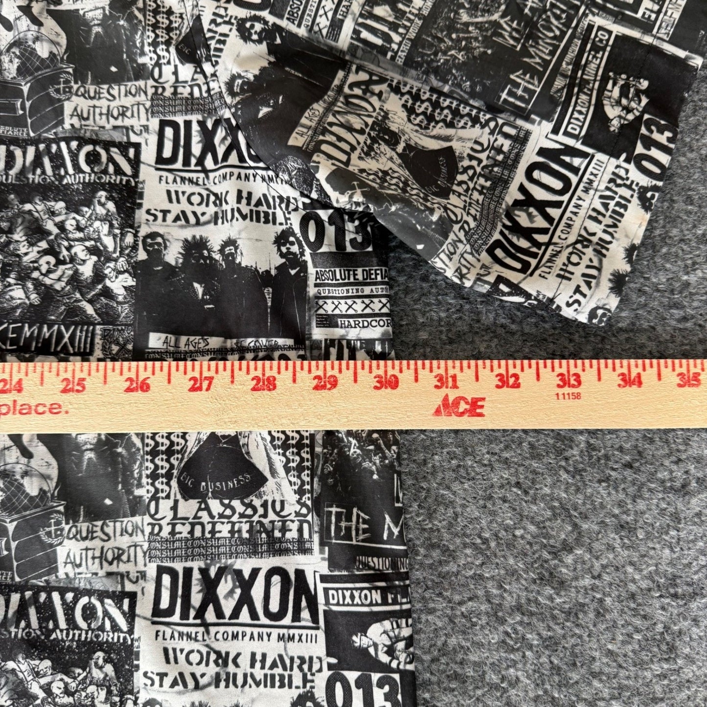 DIXXON Flannel Co Mens 4XL Short Sleeve Button Up Shirt AOP Punk Rock Skate Moto