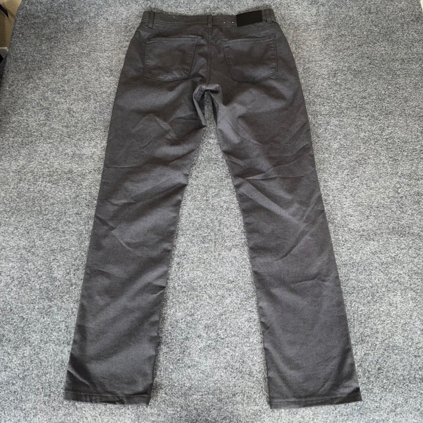 BRAX Cooper Chino Pants Mens 32x34 (32x32) Gray Casual Slim Fit Dress Trousers