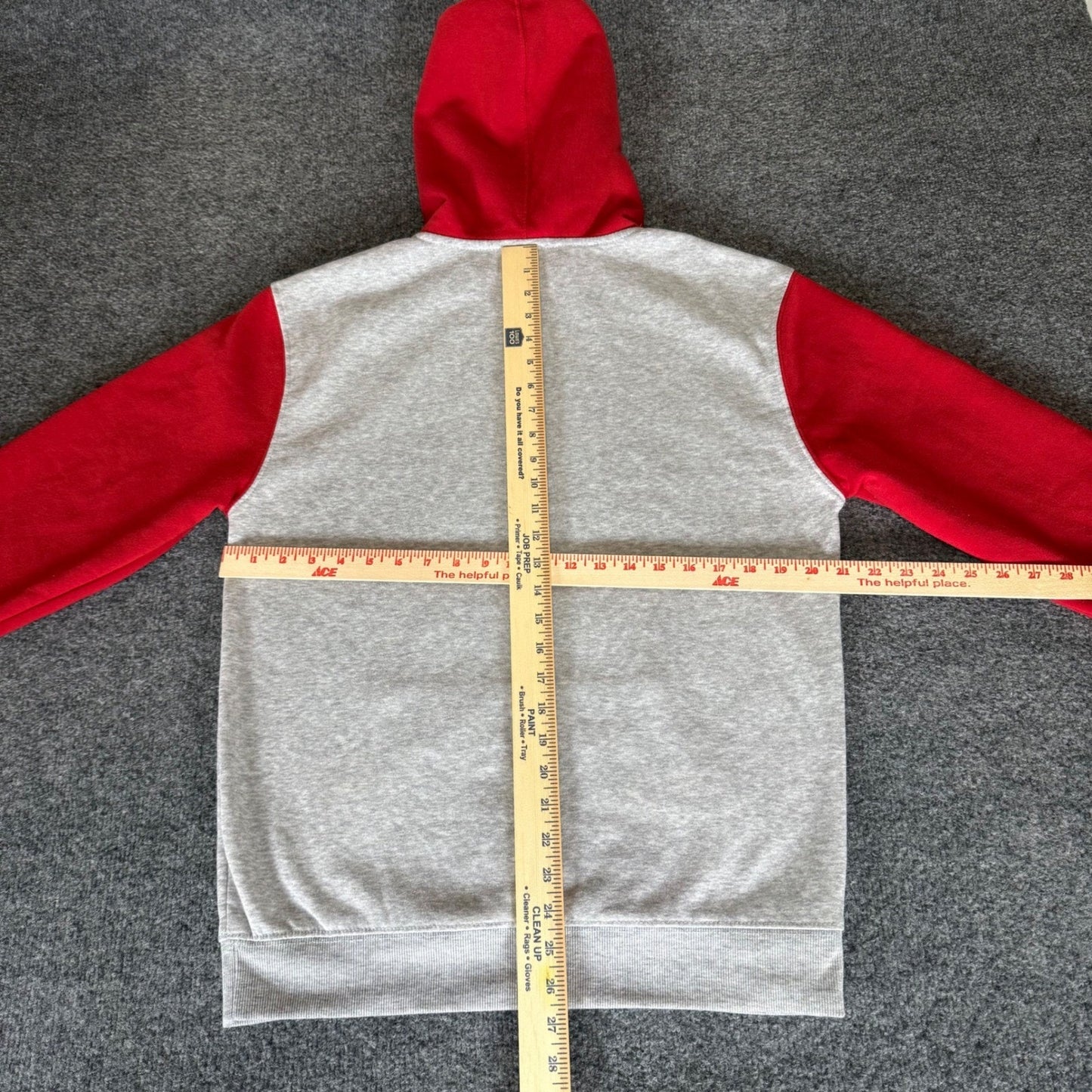 San Francisco 49ers Hoodie Mens Small Pullover Red Gray NFL Football Jacket