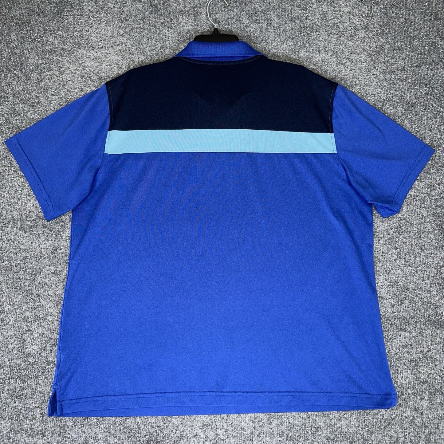 Greg Norman Shirt Mens XL Blue Polo Golf Short Sleeve Performance Dadcore Adult