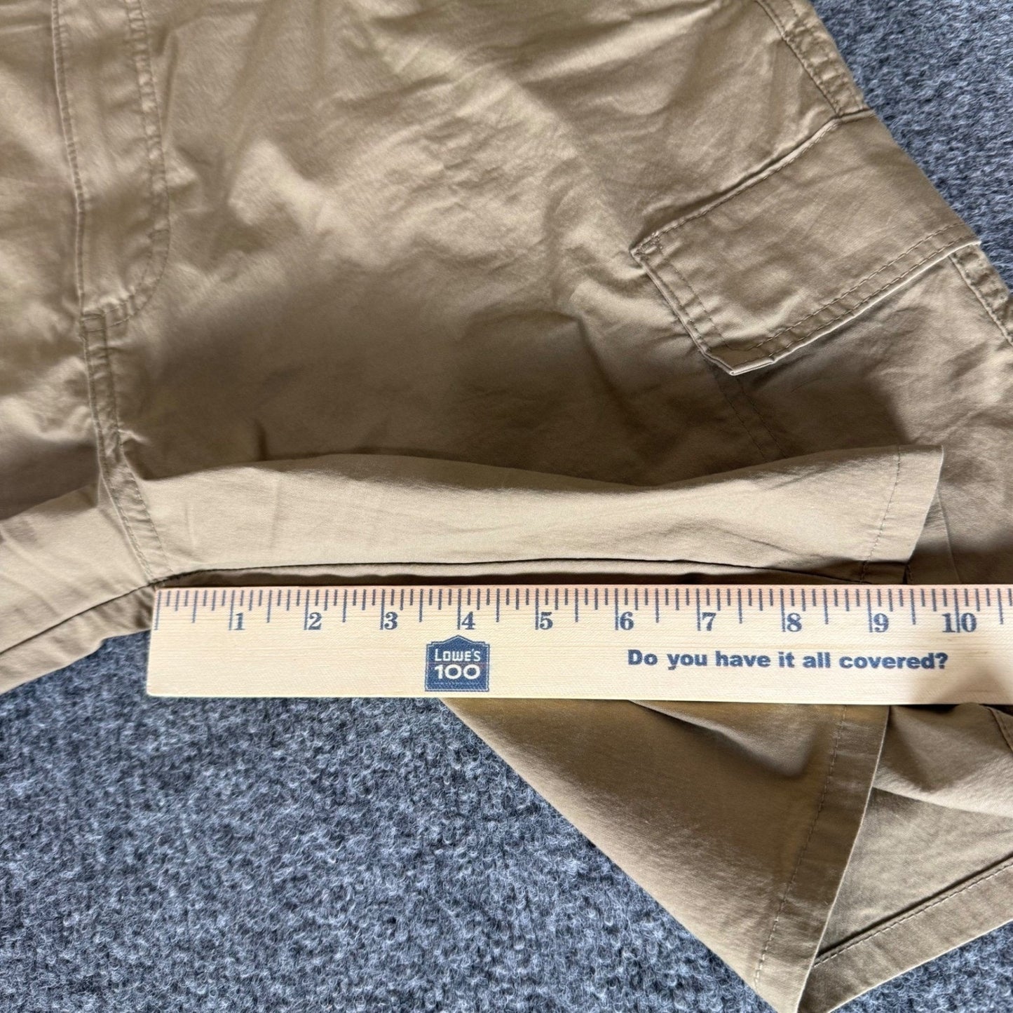 Wrangler All Terrain Gear ATG Cargo Shorts Mens 36 Beige Outdoor Hiking Trail