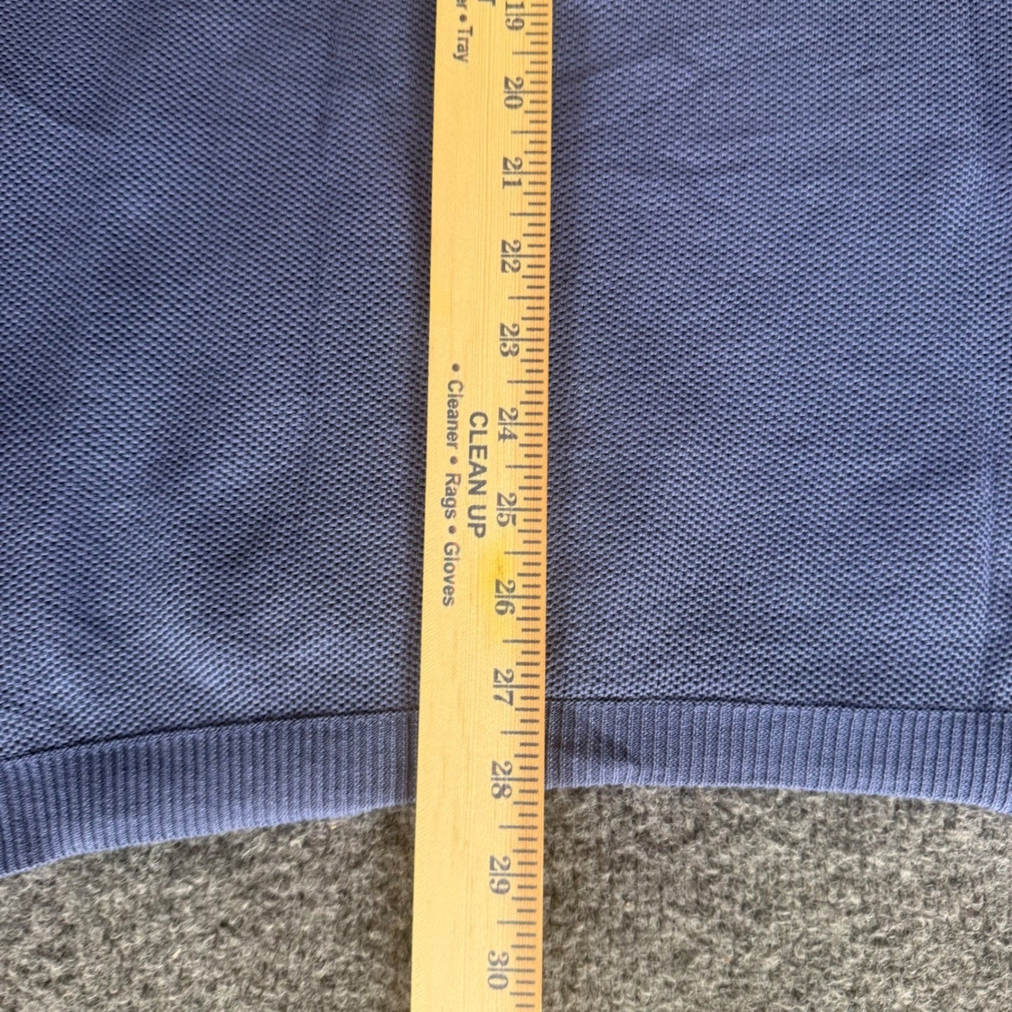 Orlebar Brown Men Large Blue Textured Knit Cotton Polo Shirt Short Sleeve Casual