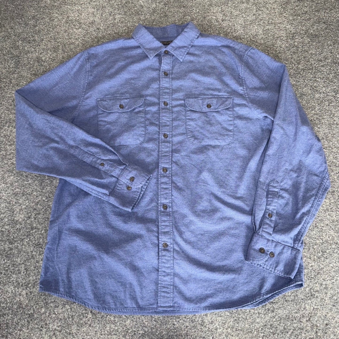 Banana Republic Mens XL Blue Flannel Slim Fit Button Up Long Sleeve Soft Casual